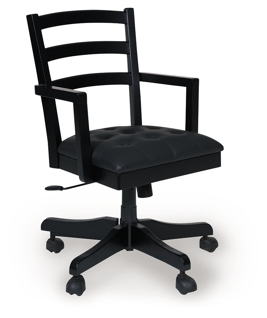 Wildenauer Brown/Black Home Office Desk Chair - H664-01A