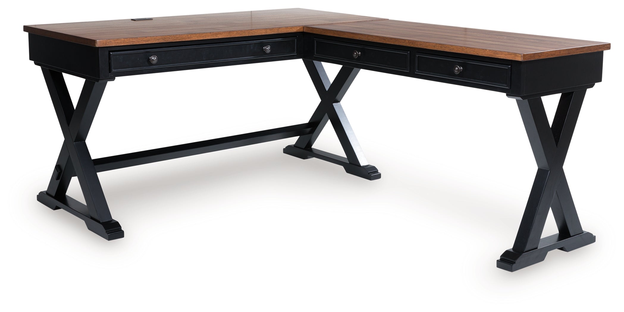 Wildenauer Brown/Black Home Office Desk - H664H2