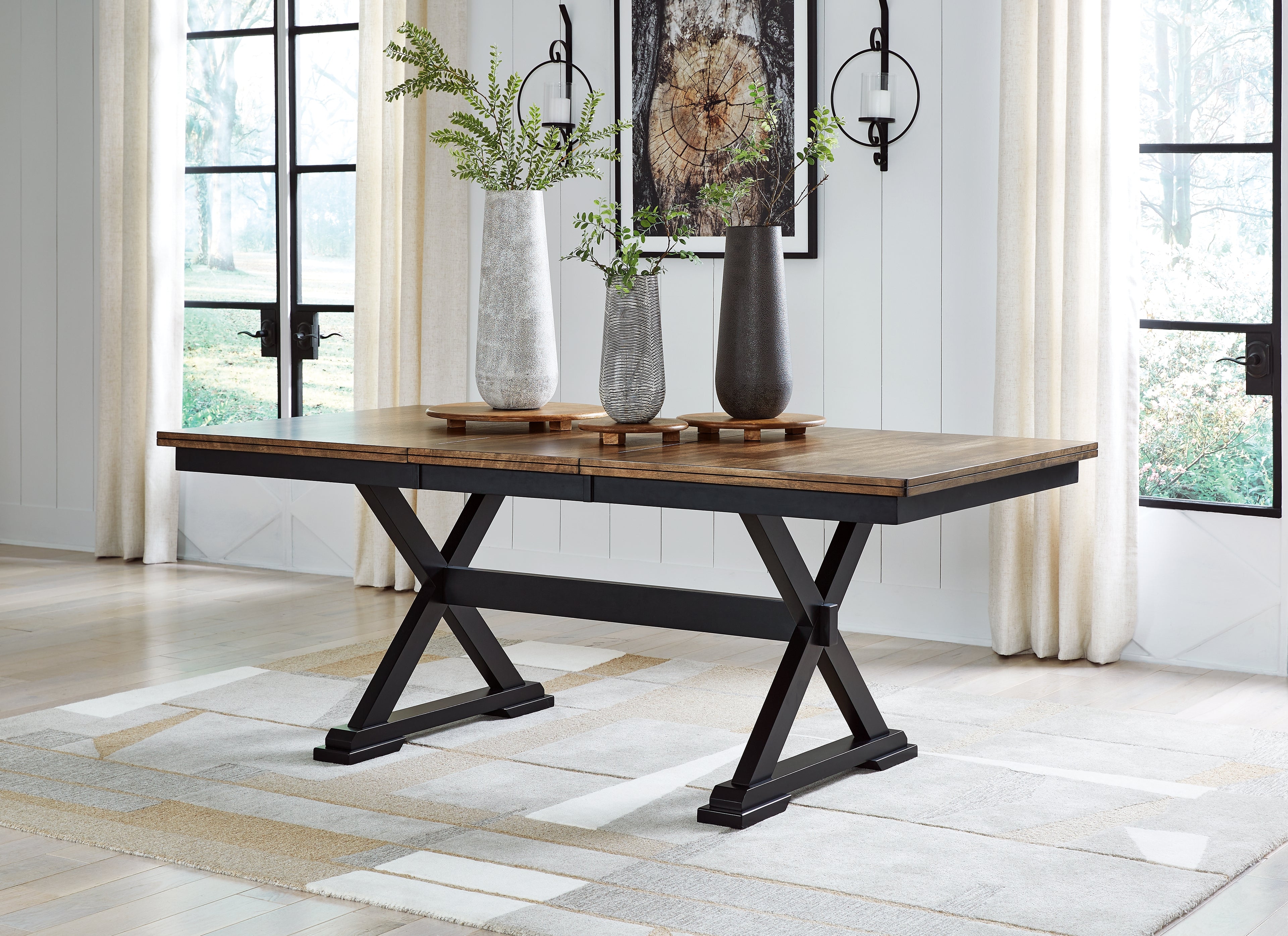 Wildenauer Dining Table, 2 Chairs and 2 Benches - D634D7