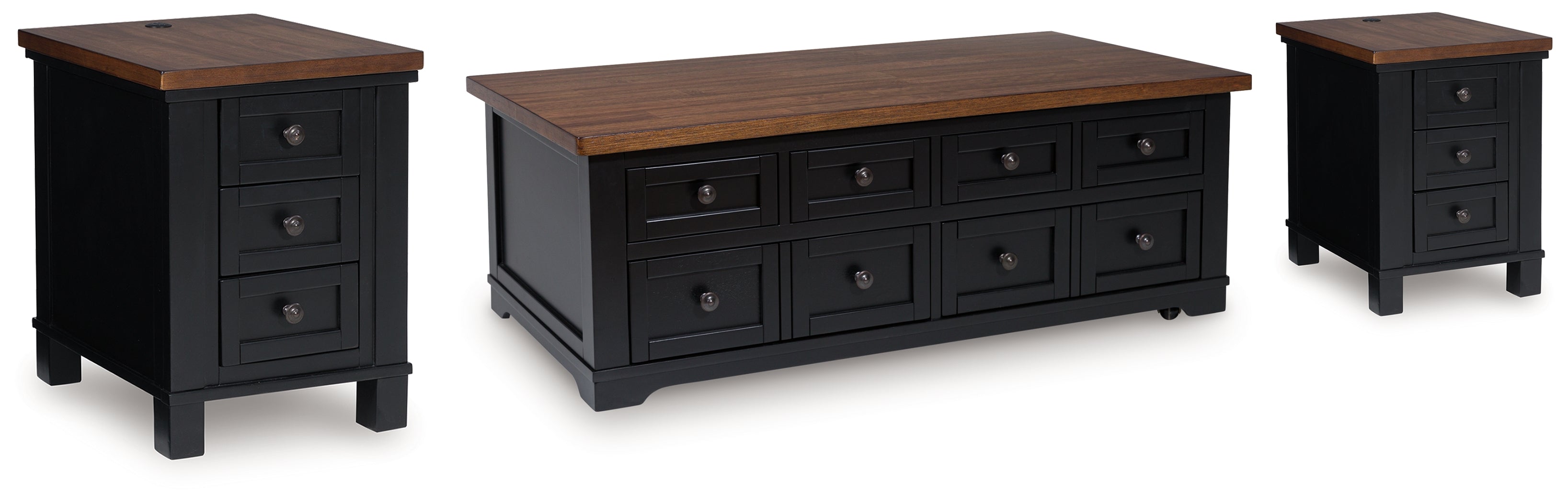 Wildenauer Lift-top Coffee Table and 2 Chairside End Tables - T664T1
