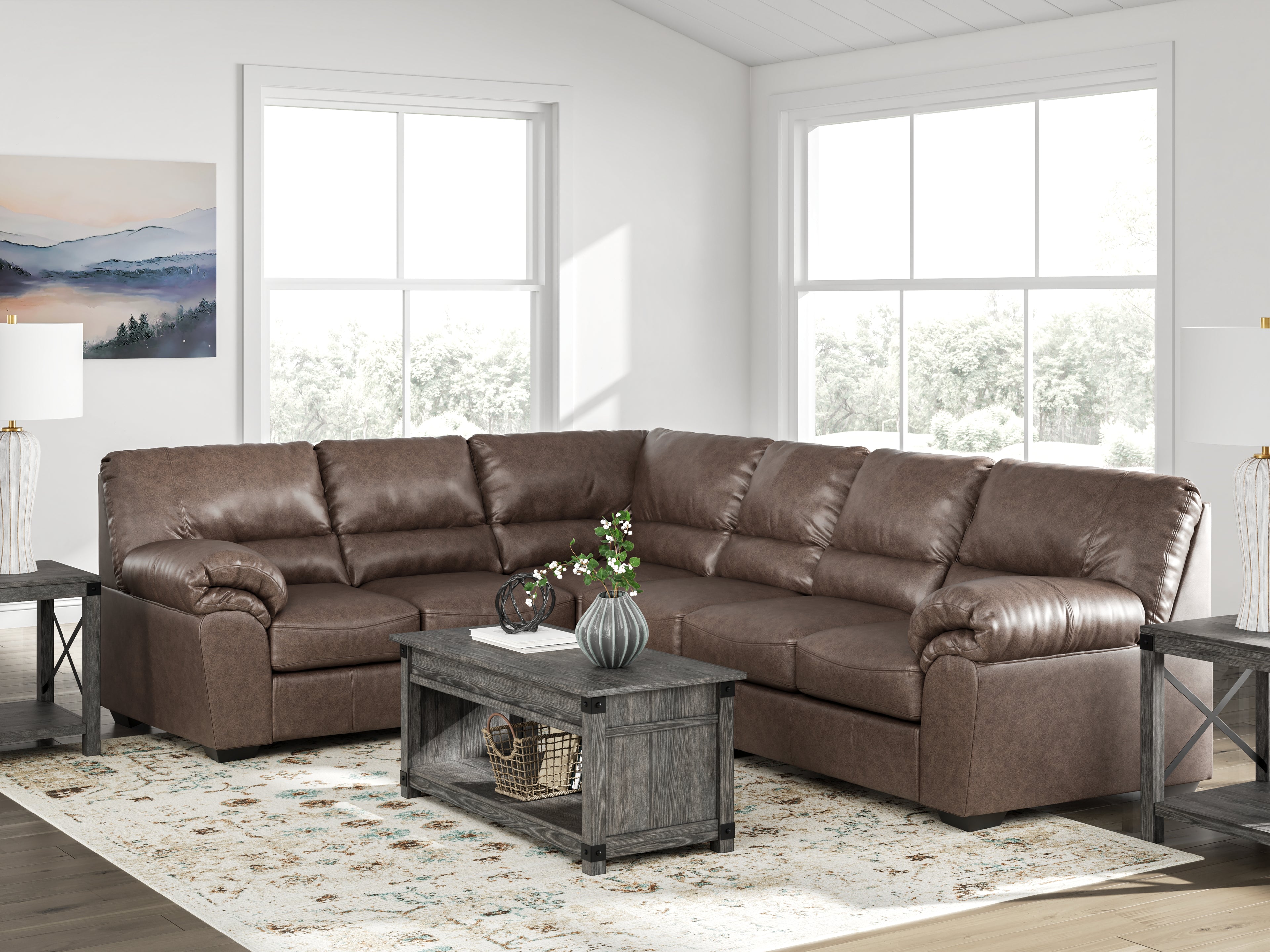 WillowBend Umber 3-Piece Sectional - PC27705S4