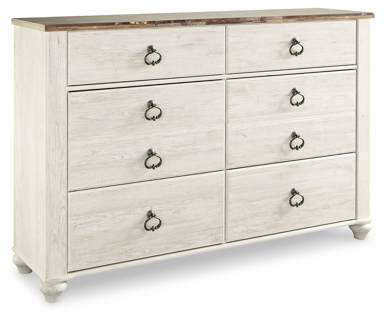 Willowton Queen Sleigh Bed, Dresser and Chest - B267B63