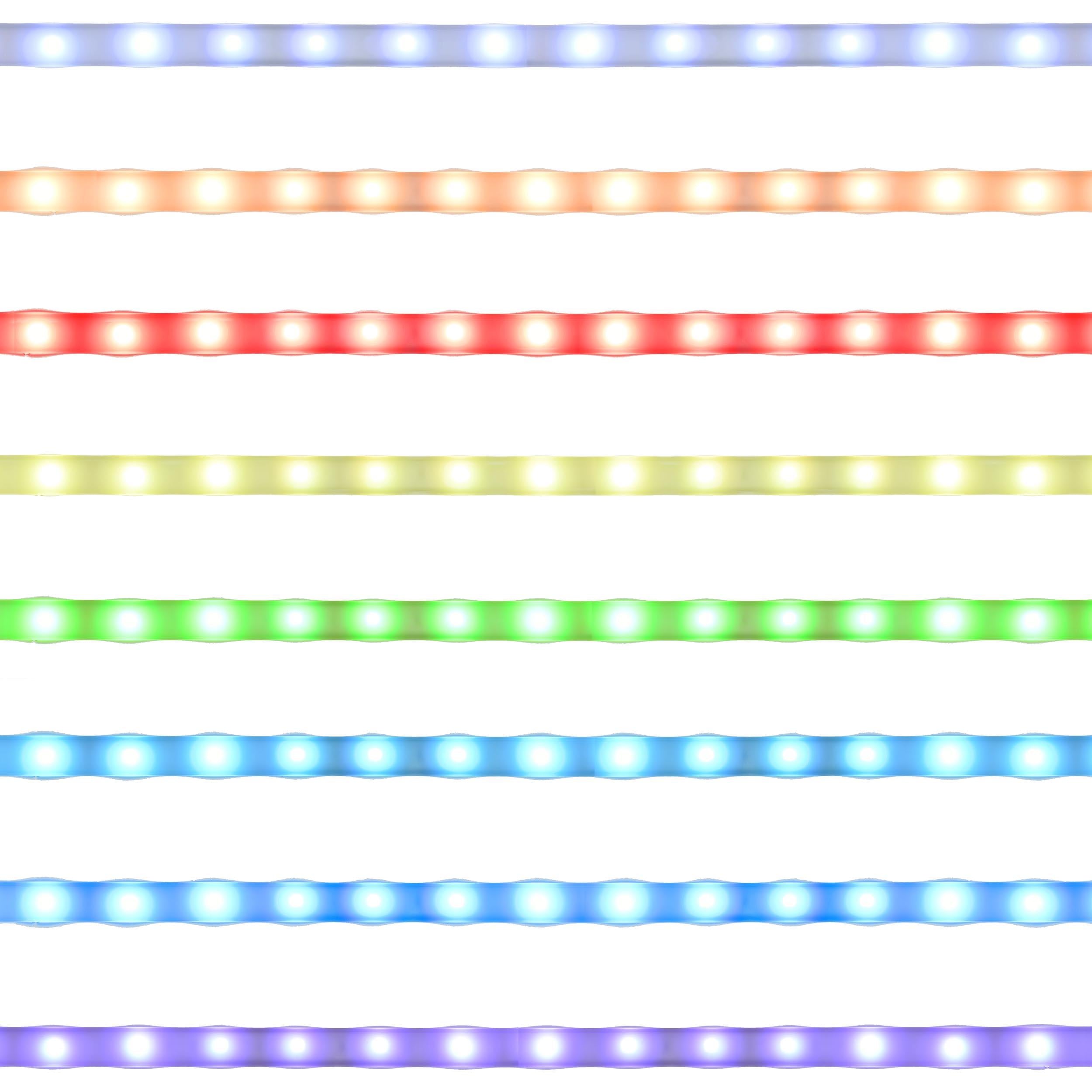 Windrose Full Length Floor Standing Tempered Mirror with LED Lighting Black - 960962