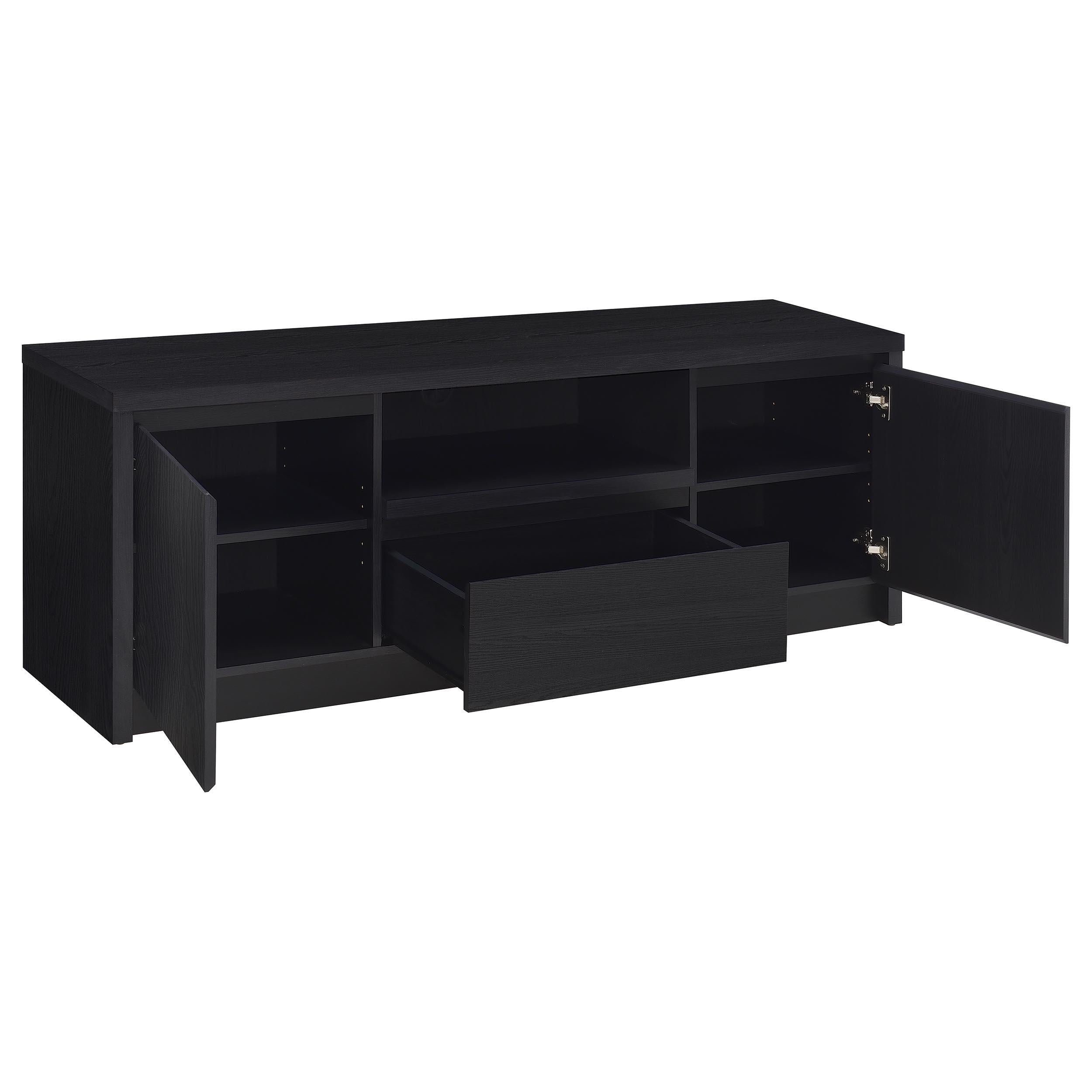 Winfield 3-piece Entertainment Center 60-inch TV Stand Black - 706222-SET