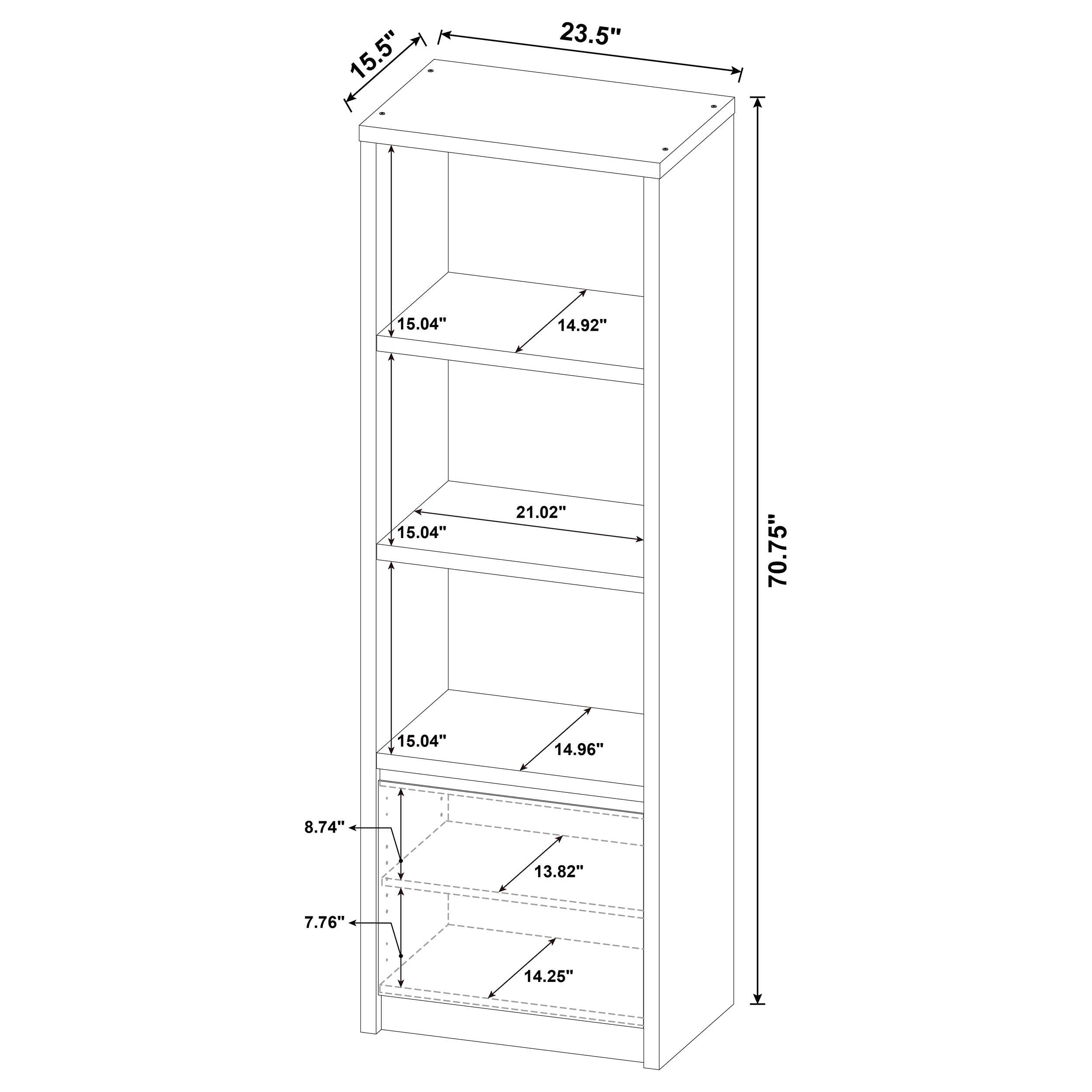 Winfield 3-sheld Media Tower Entertainment Pier Black - 706224