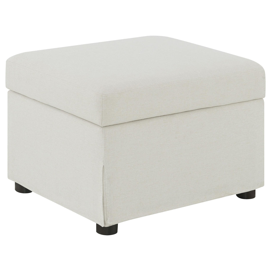 Winter Upholstered Hydraulic Lift Top Storage Ottoman Beige - 904134