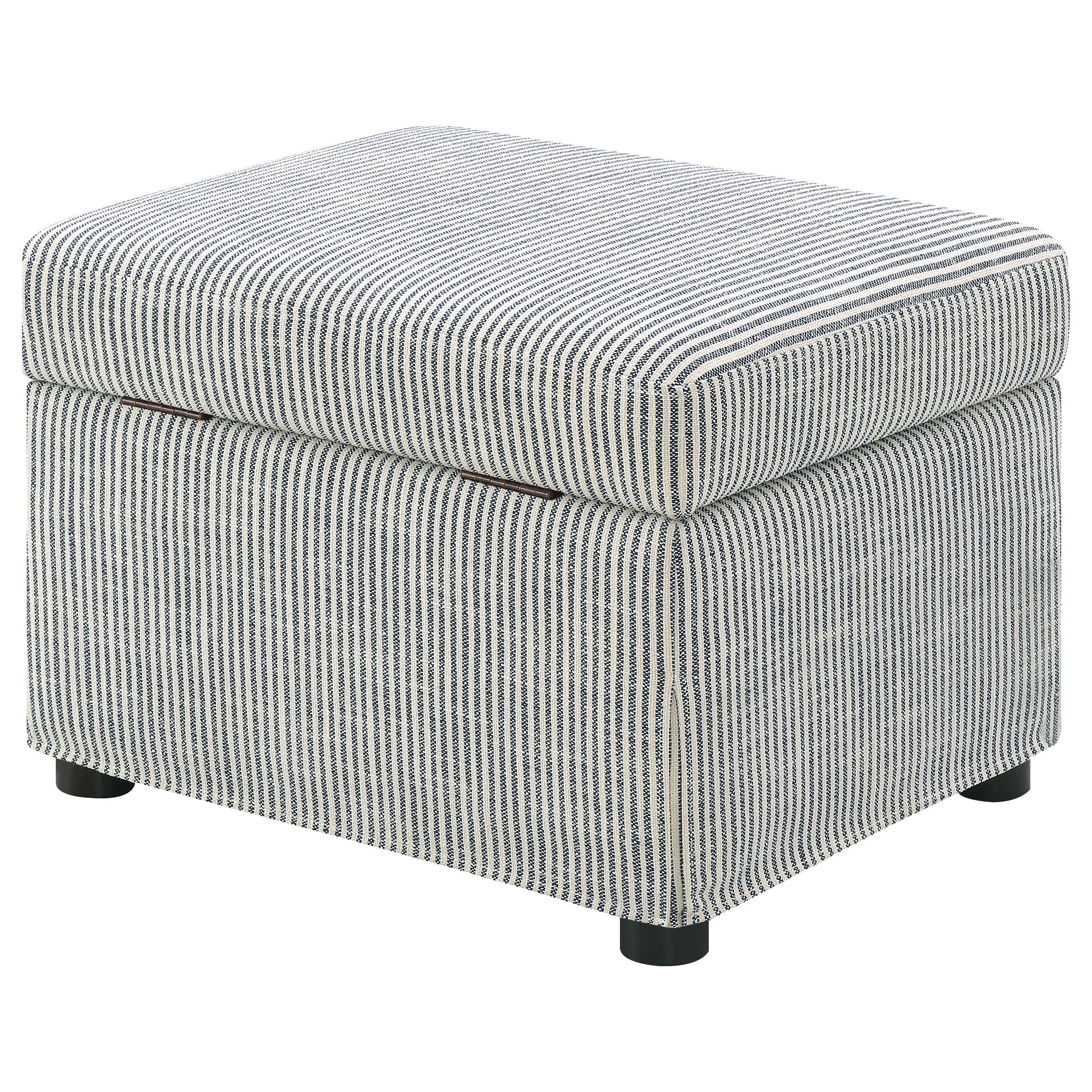 Winter Upholstered Hydraulic Lift Top Storage Ottoman Grey - 904138