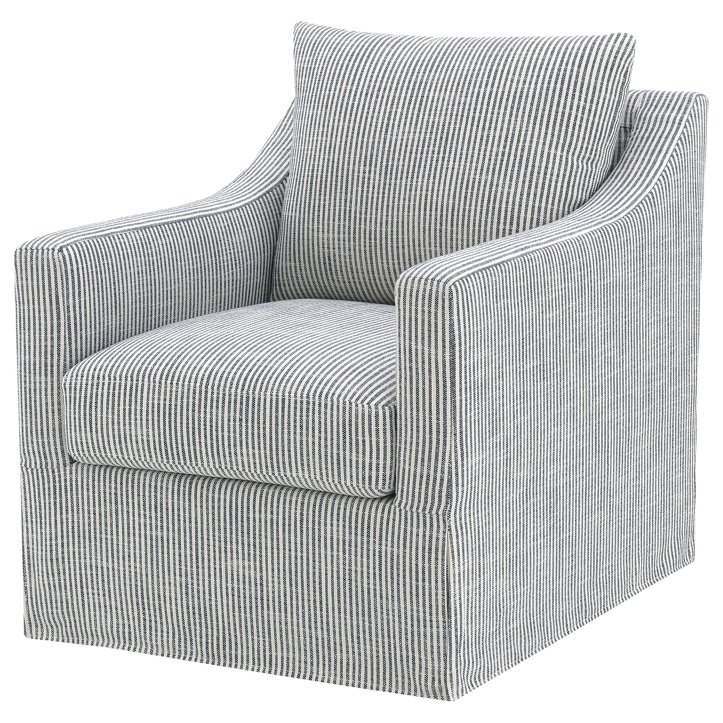Winter Upholstered Sloped Arm Accent Swivel Chair Grey - 904137