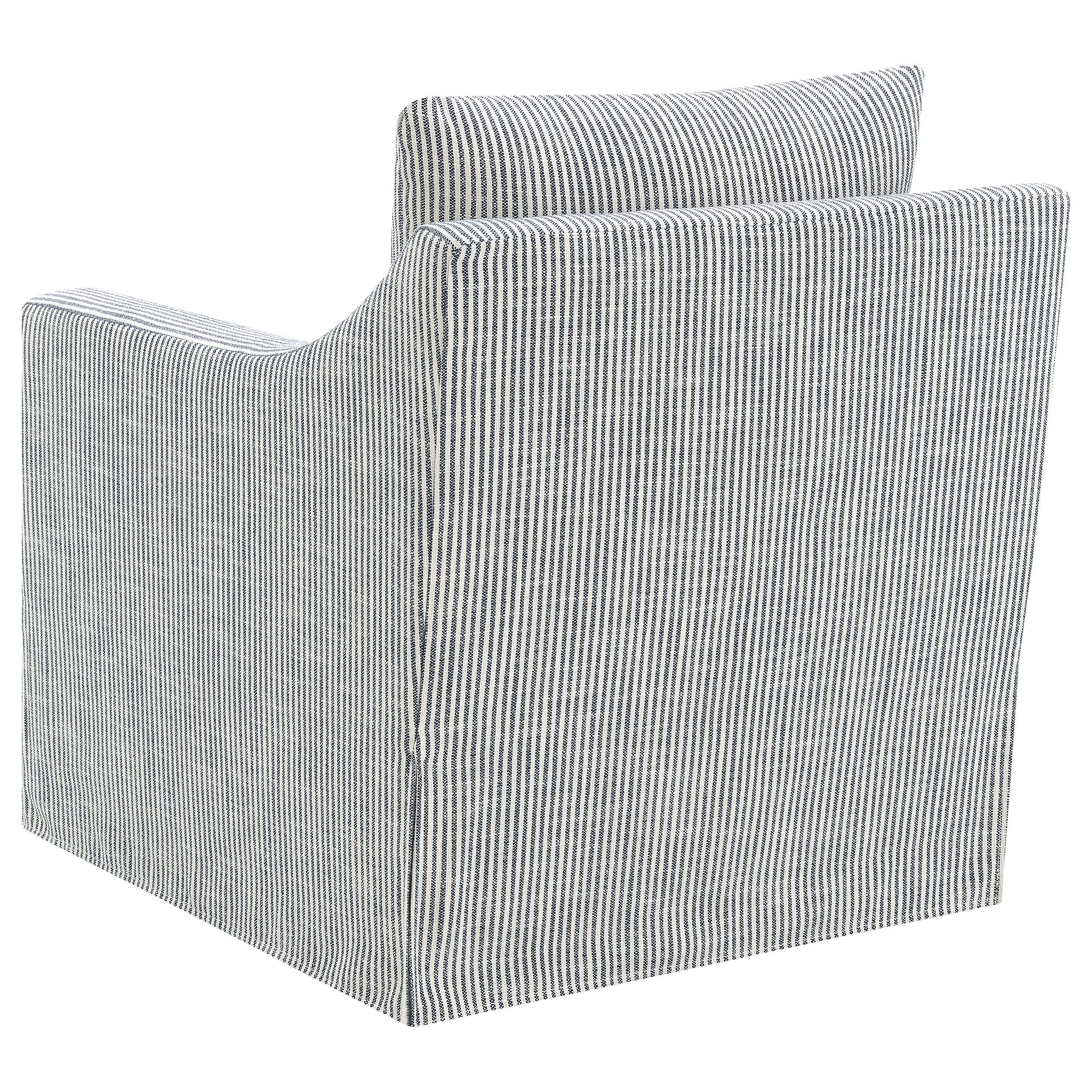 Winter Upholstered Sloped Arm Accent Swivel Chair Grey - 904137
