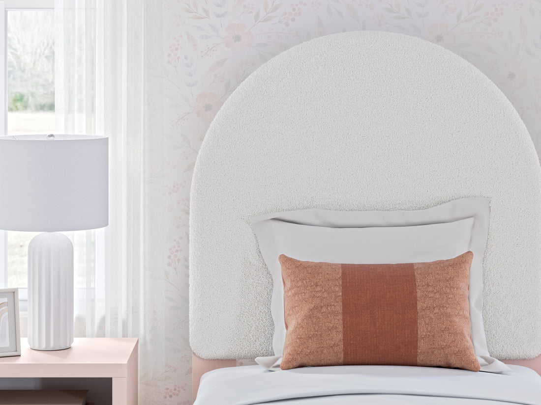 Wistenpine Blush Twin Upholstered Panel Headboard - B1323-53