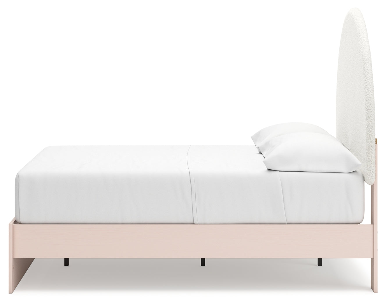 Wistenpine Full Upholstered Panel Bed with Dresser in Blush - PKG018726