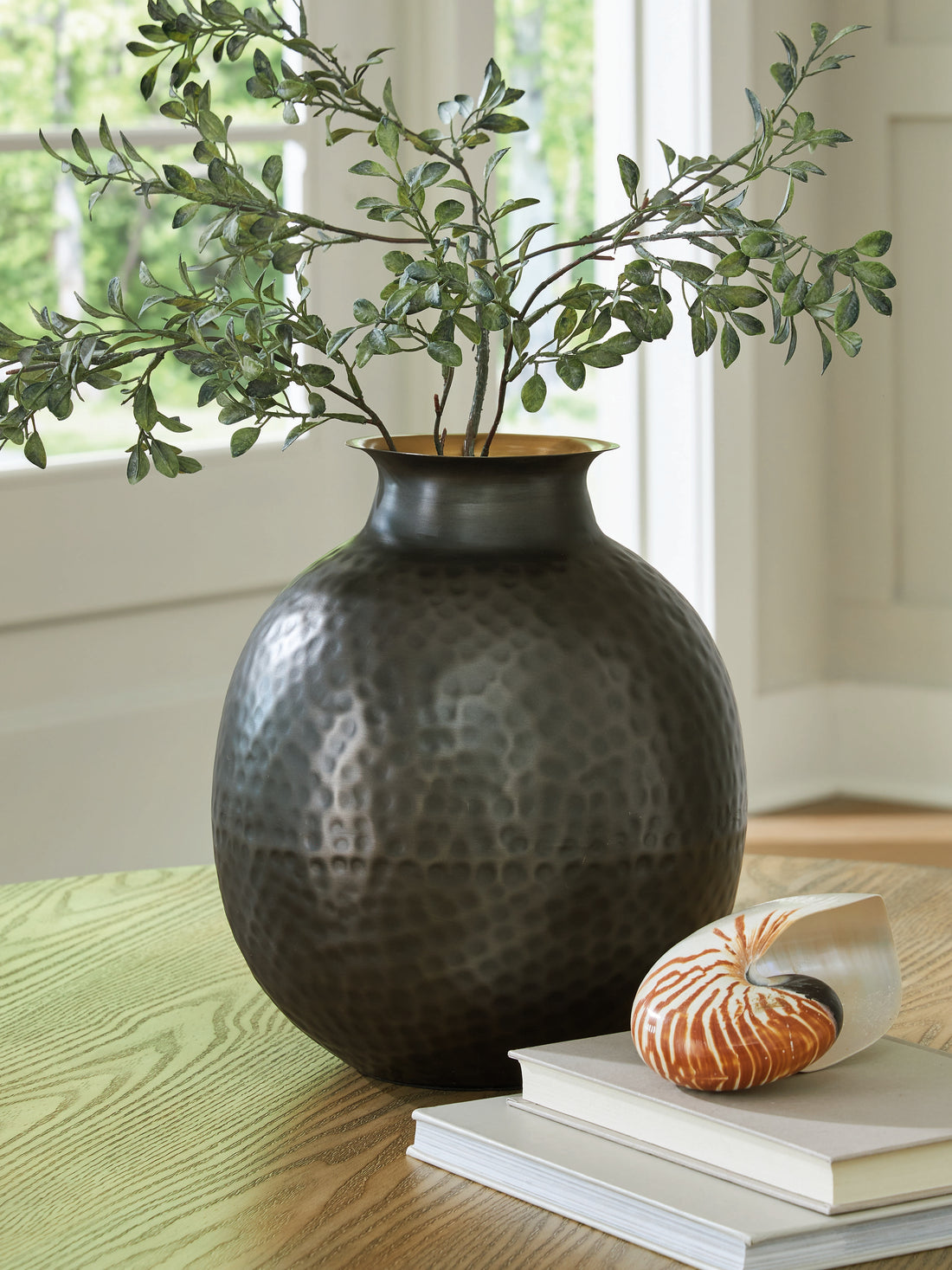 Woody Pewter/Gold Finish Vase - A2000844