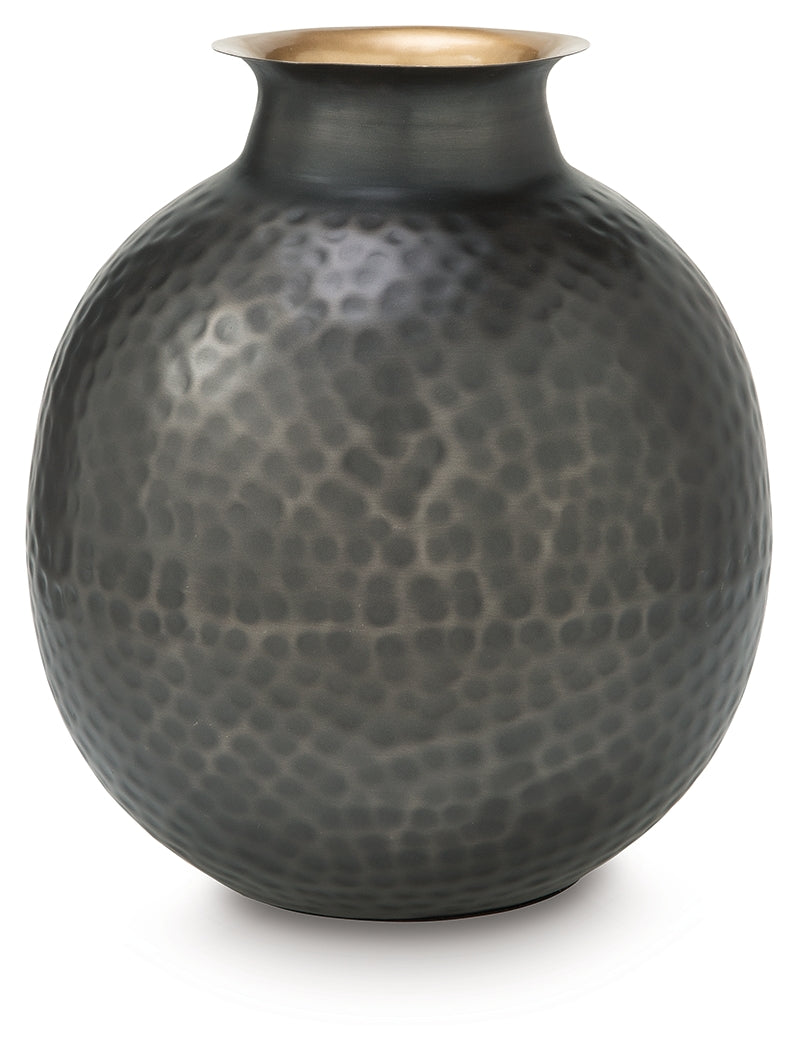Woody Pewter/Gold Finish Vase - A2000844