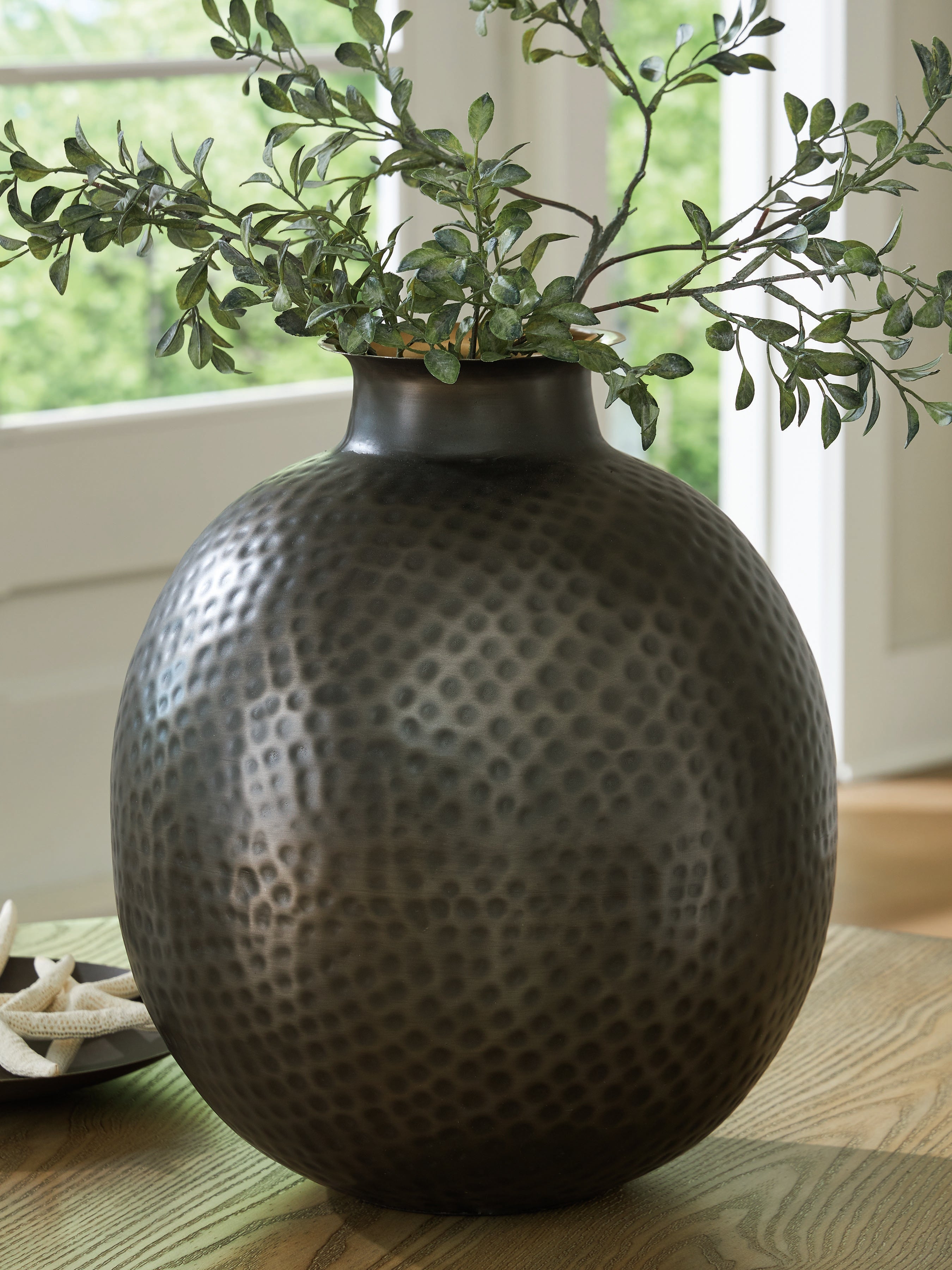 Woody Pewter/Gold Finish Vase - A2000845