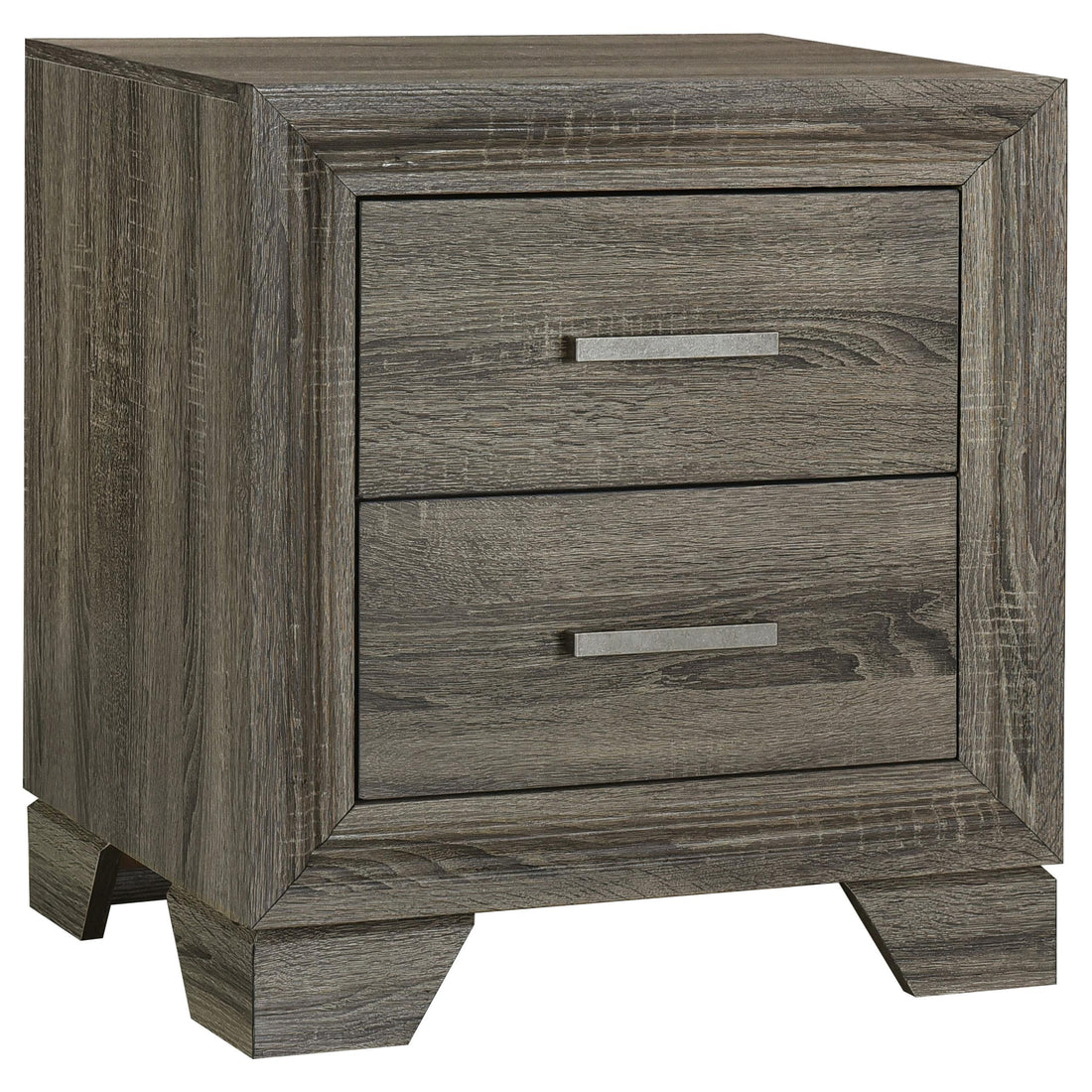 Wright 2-drawer Nightstand Bedside Table Brown Oak - 223342