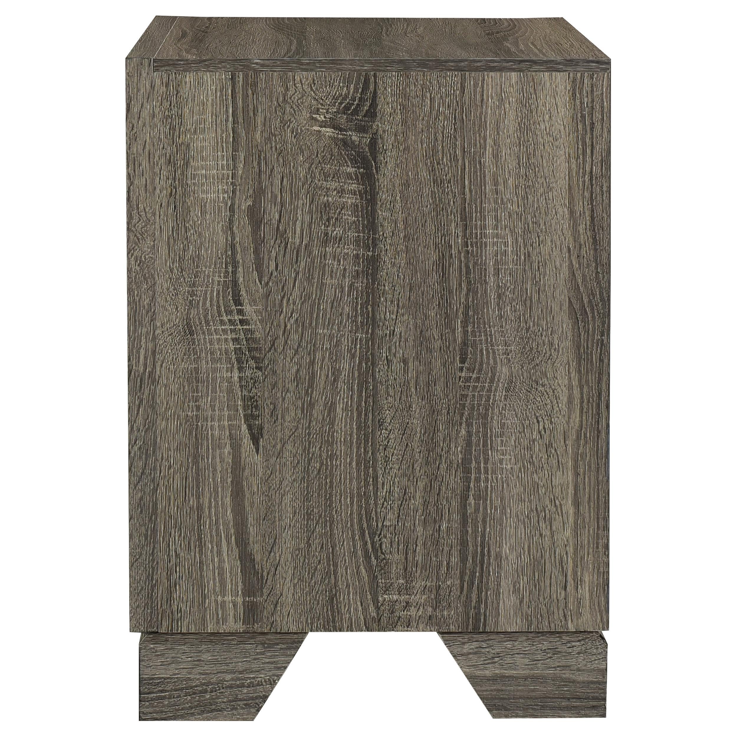 Wright 2-drawer Nightstand Bedside Table Brown Oak - 223342