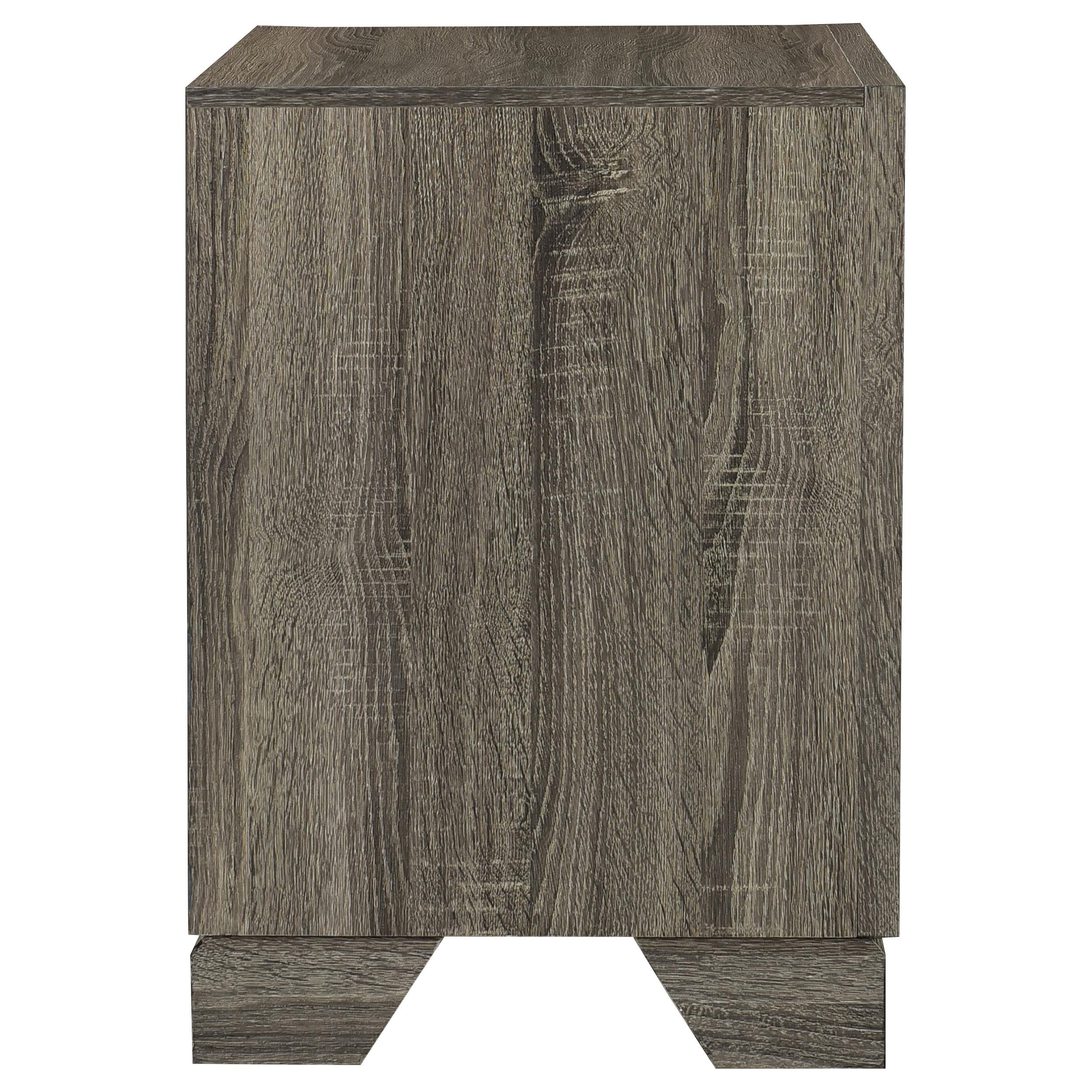 Wright 2-drawer Nightstand Bedside Table Brown Oak - 223342