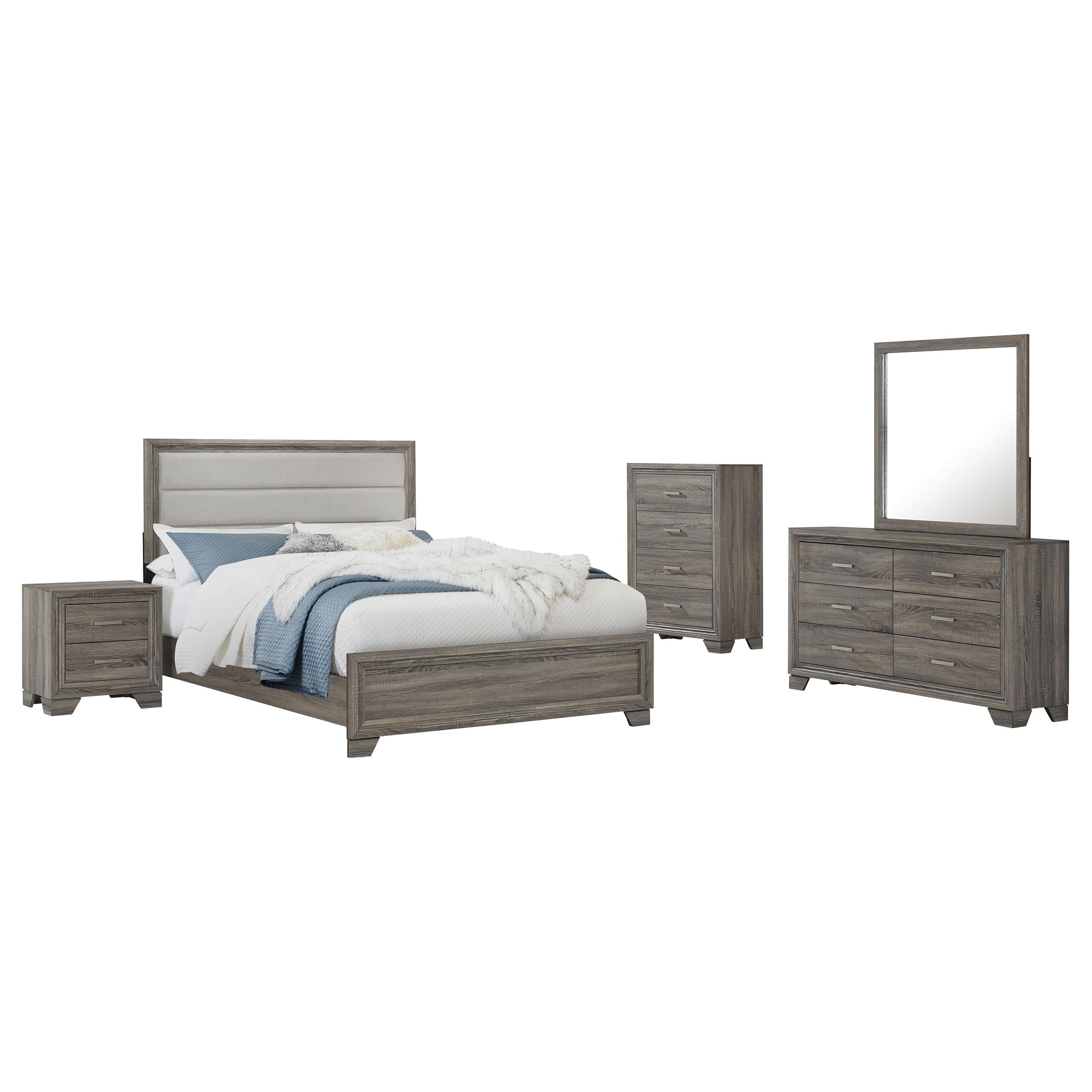 Wright 5-piece California King Bedroom Set Brown Oak - 223341KW-S5