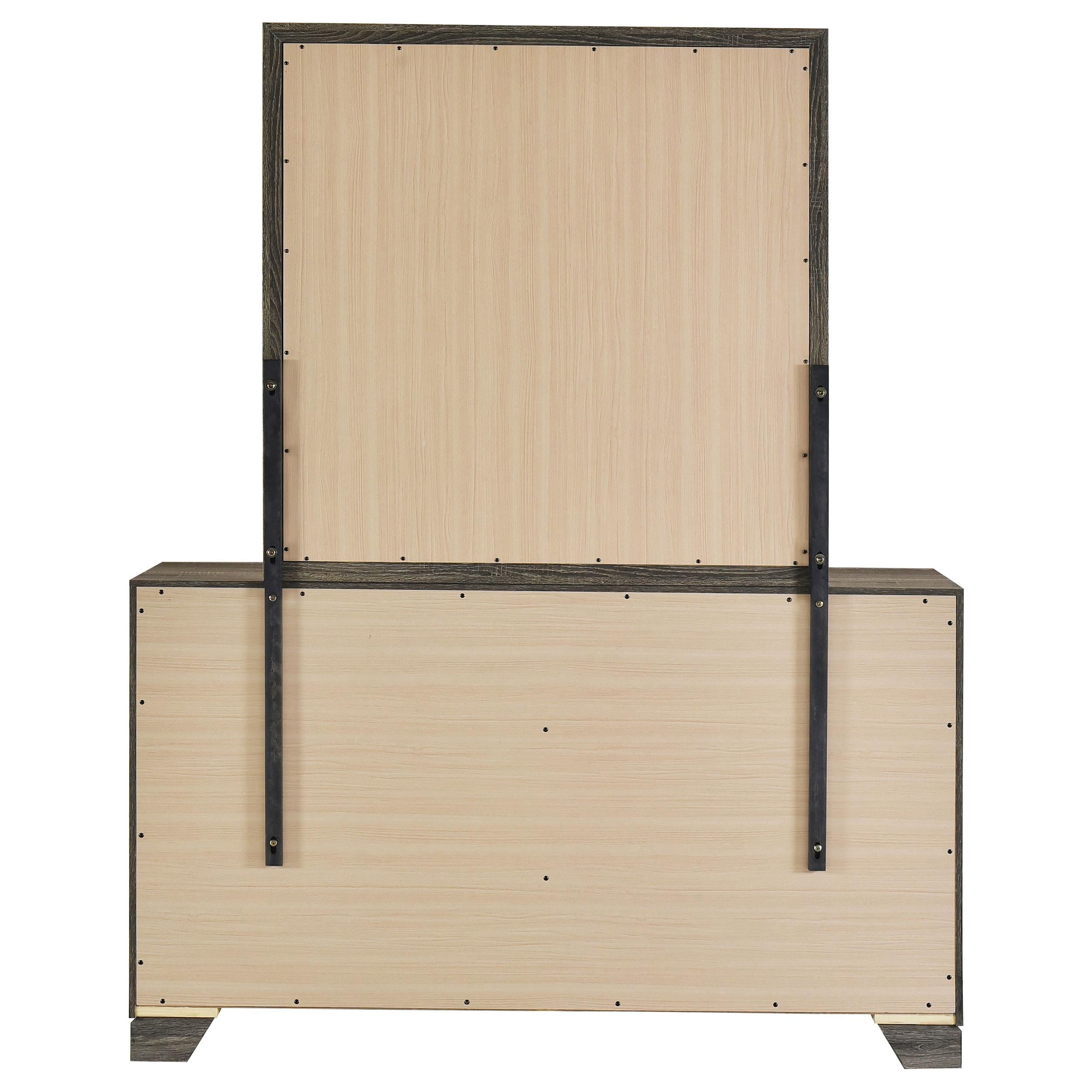 Wright 6-drawer Dresser and Mirror Brown Oak - 223343M