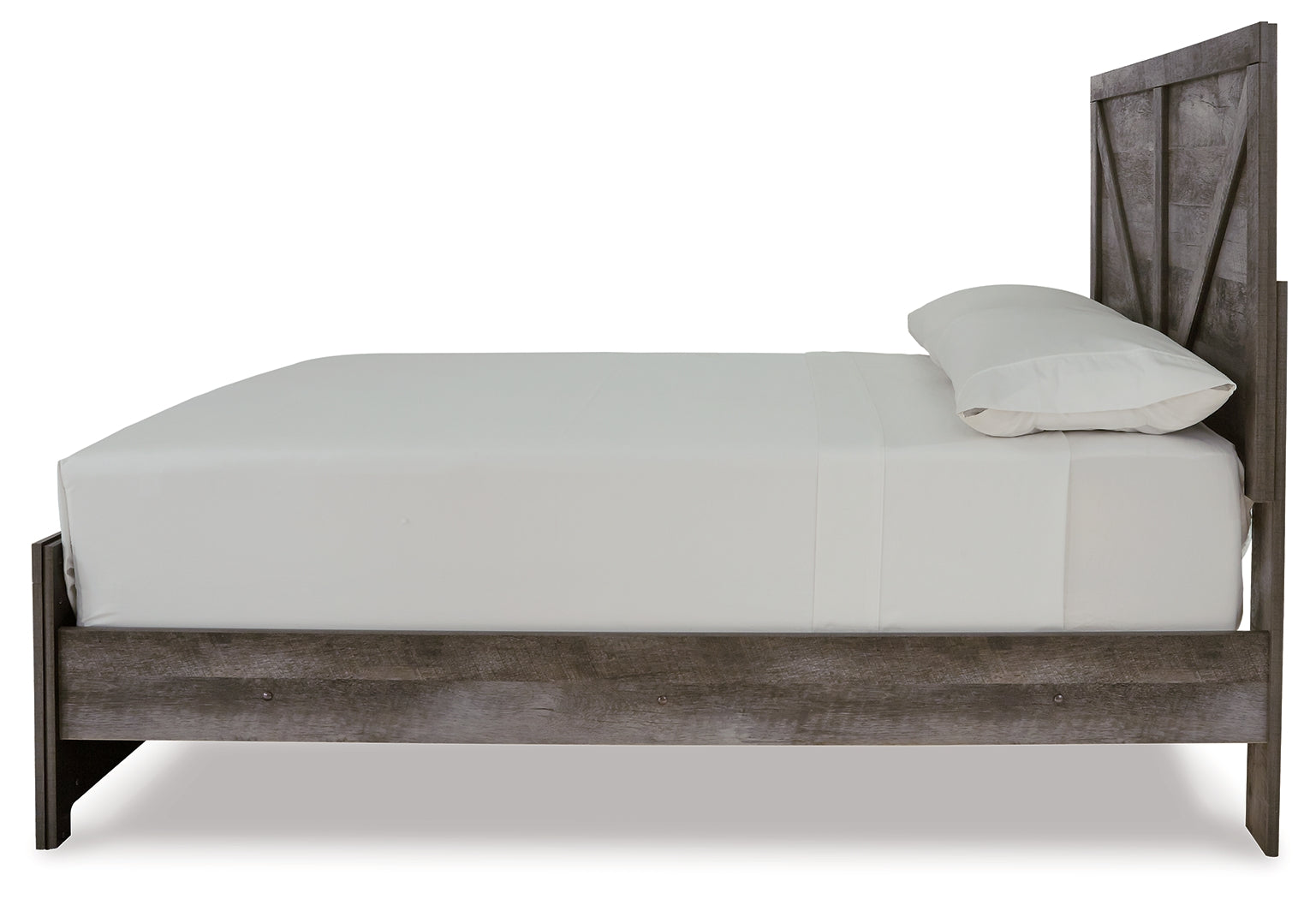 Wynnlow Gray Full Crossbuck Panel Bed and 2 Chests - B440B40