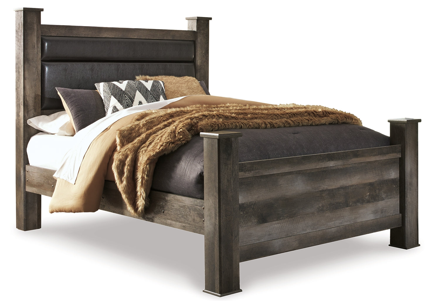 Wynnlow Gray Queen Poster Bed, Chest and 2 Nightstands - B440B30