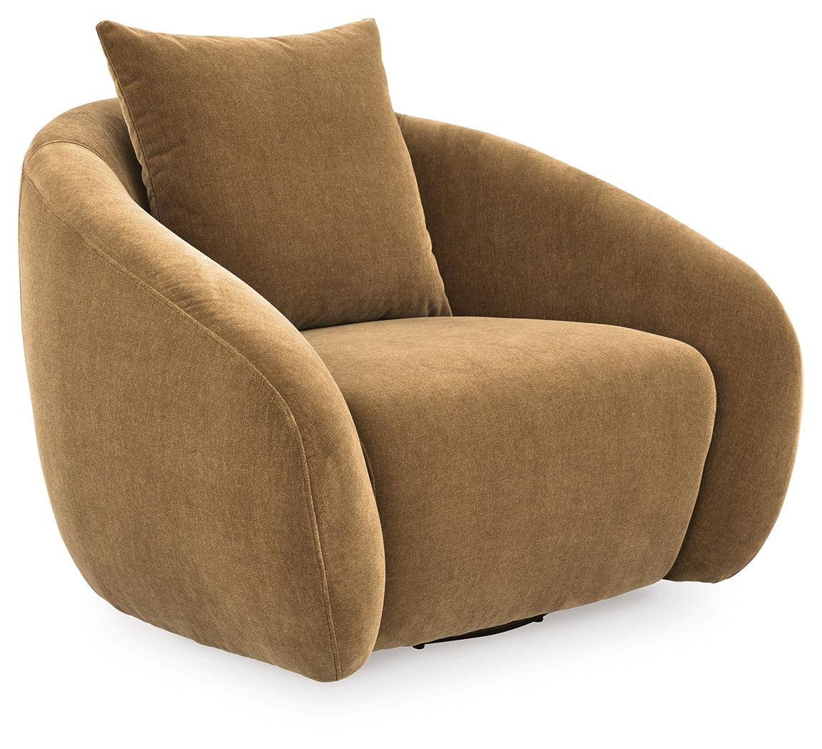 Yahya Camel Swivel Accent Chair - A3000781