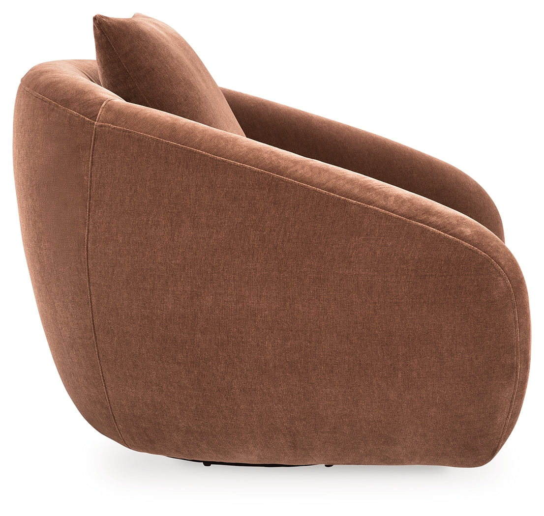 Yahya Sienna Swivel Accent Chair - A3000780