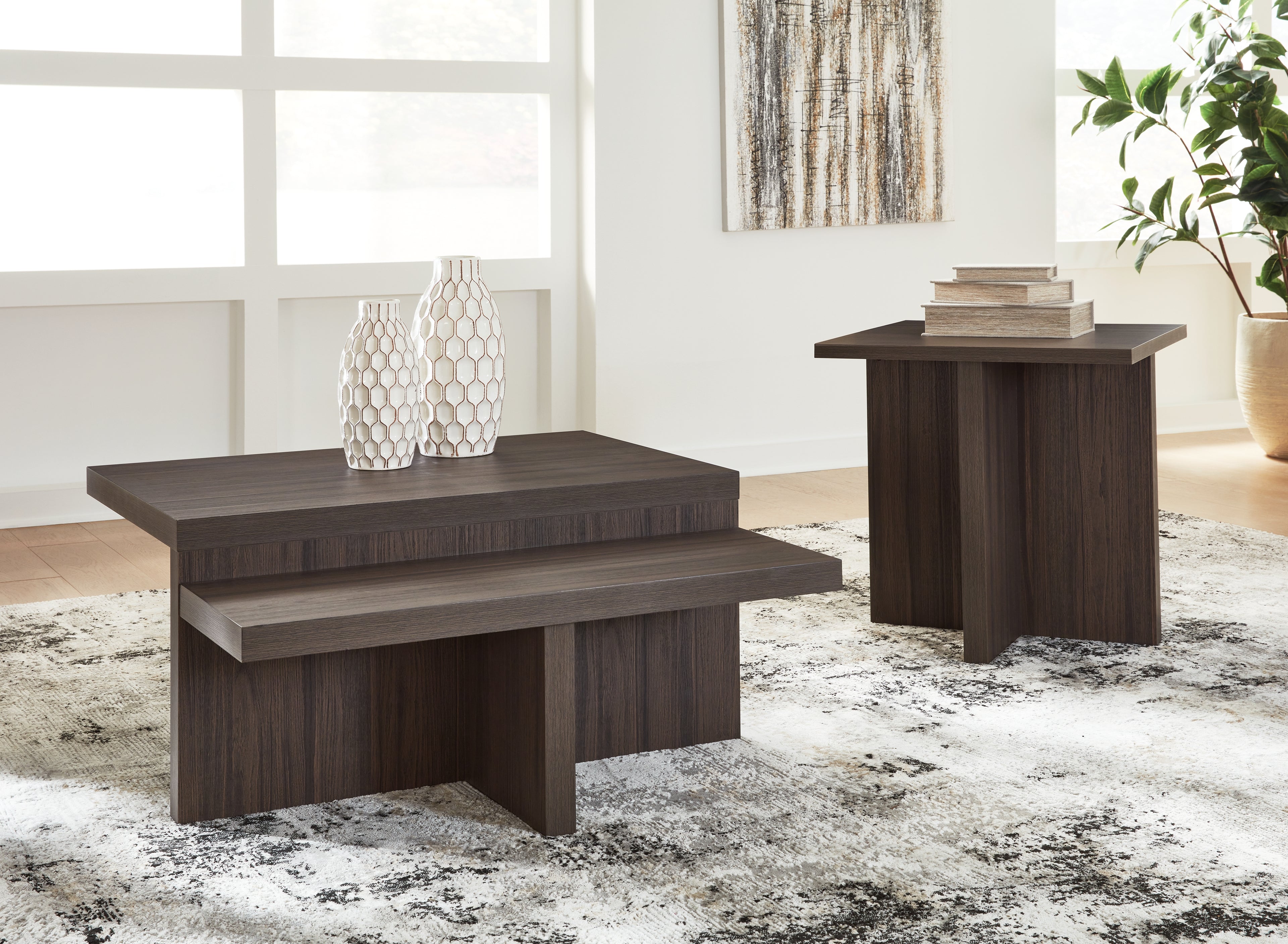 Zendex Brown Table (Set of 2) - T304-12