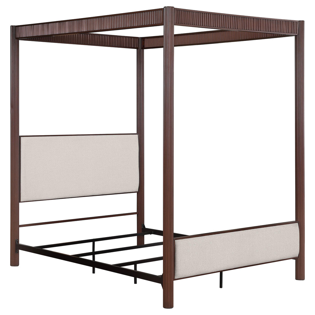 Zimmerleee 89-inch Metal Queen Canopy Bed Rust Brown - 360331Q