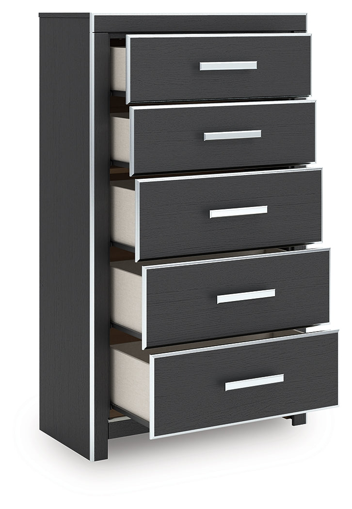 Zuraleus Black Chest of Drawers - PCB3380-46
