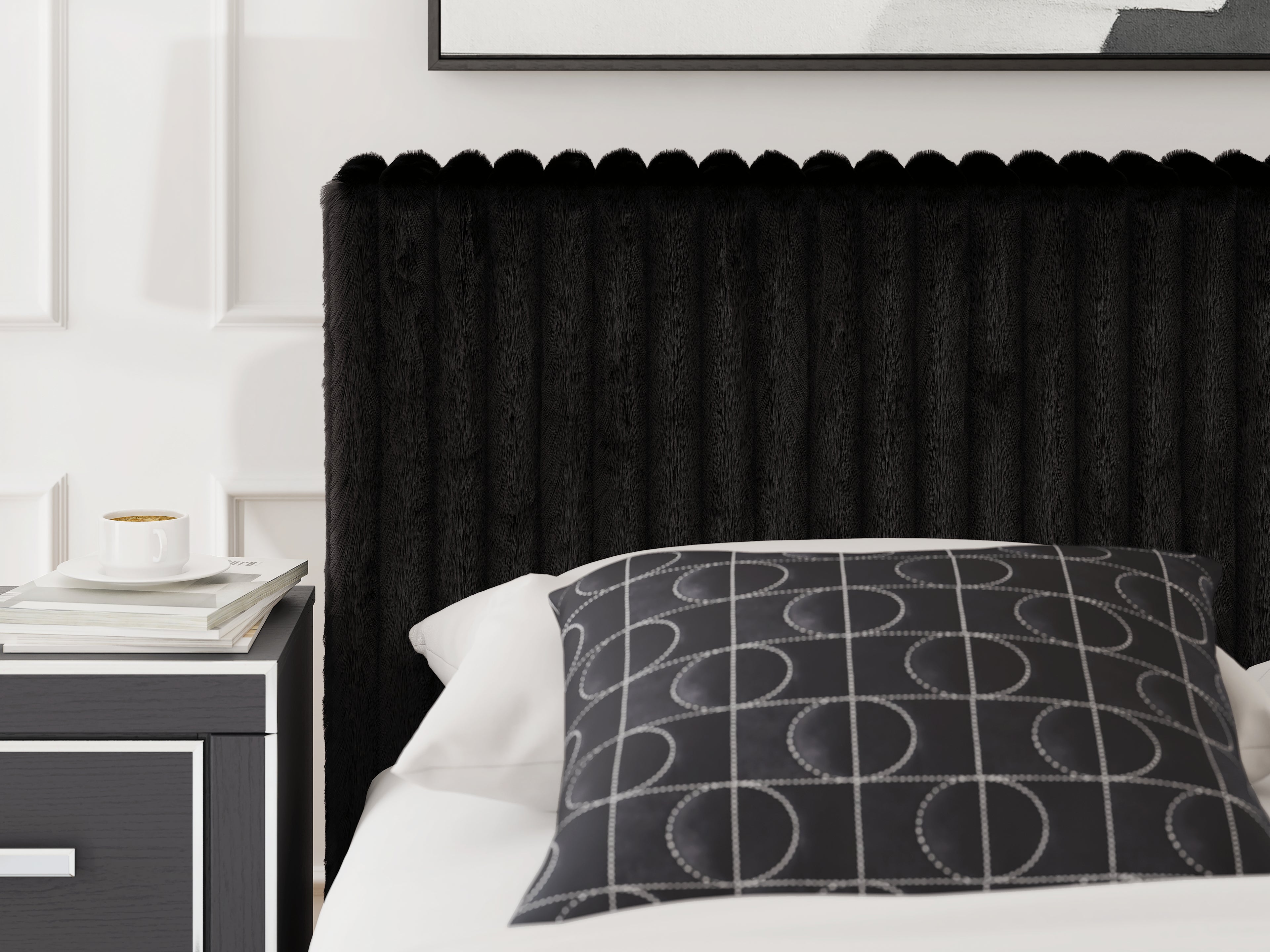 Zuraleus Black Queen Upholstered Bed - PCB3380B8