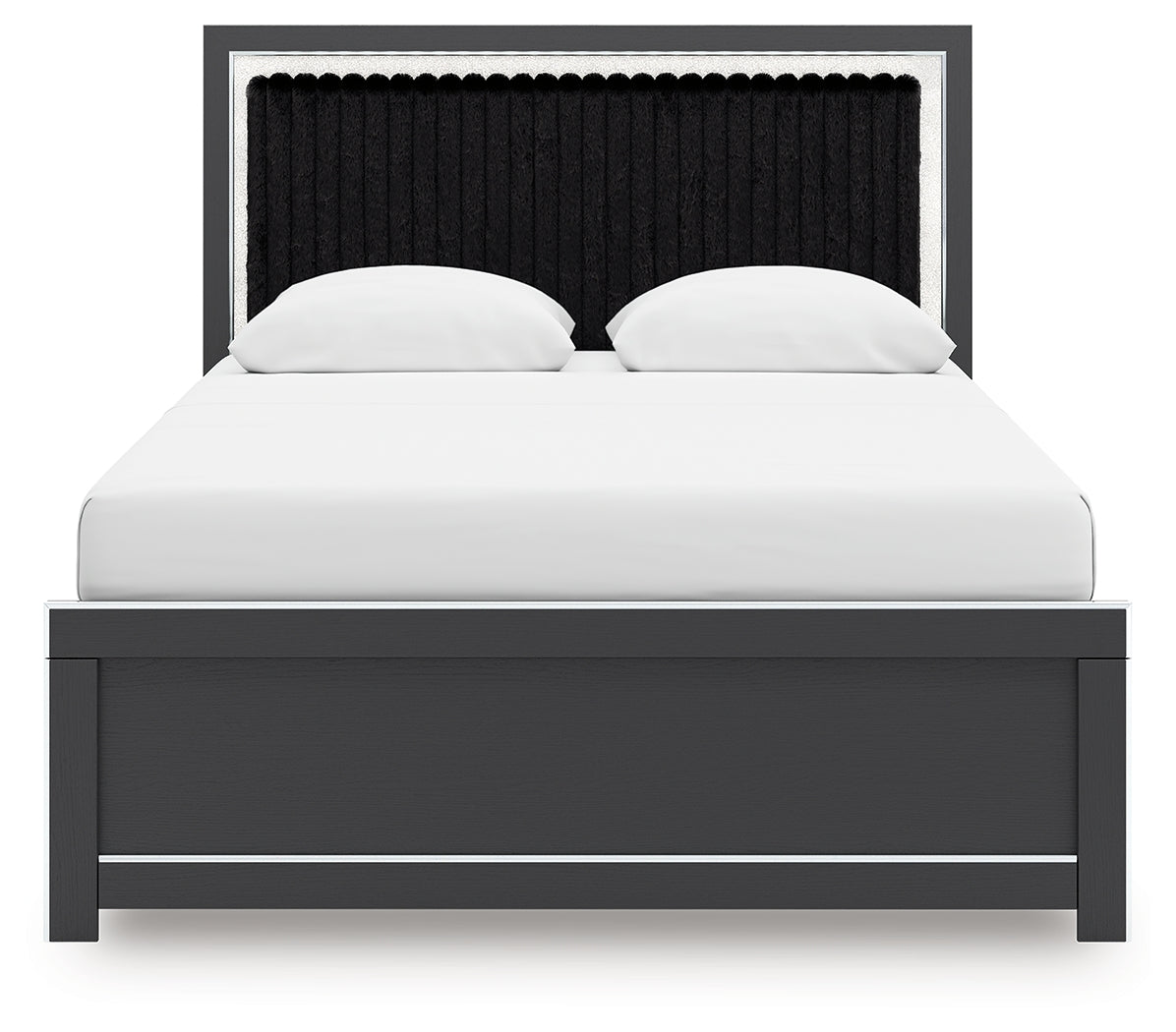 Zuraleus Black Queen Upholstered Panel Bed - PCB3380B6