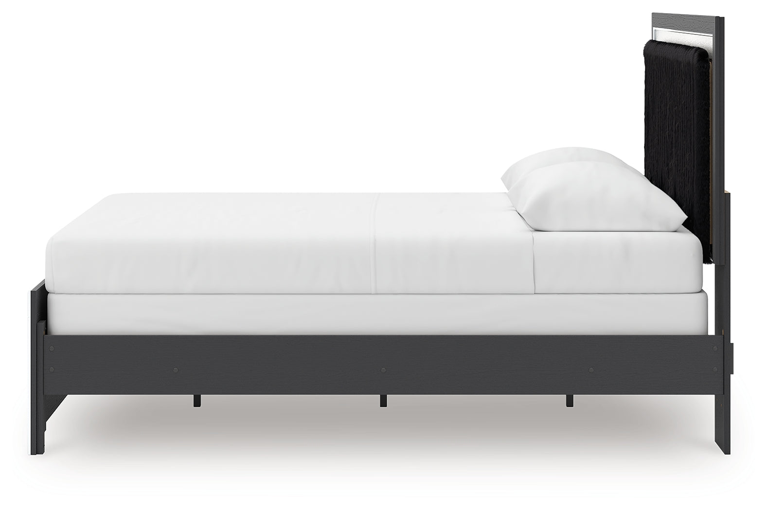 Zuraleus Black Queen Upholstered Panel Bed - PCB3380B6