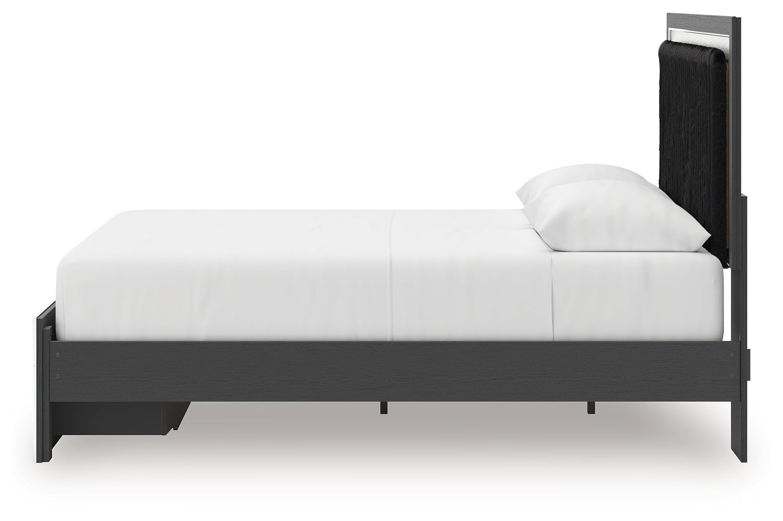Zuraleus Black Queen Upholstered Panel Storage Bed - PCB3380B4