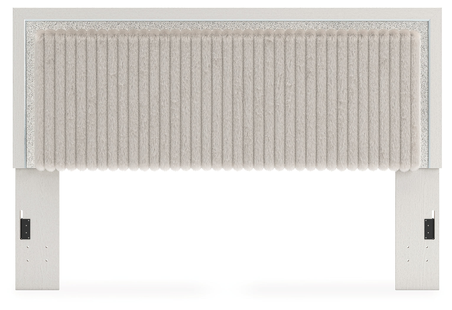 Zuraleus White King Upholstered Panel Heaboard - PCB3381-58