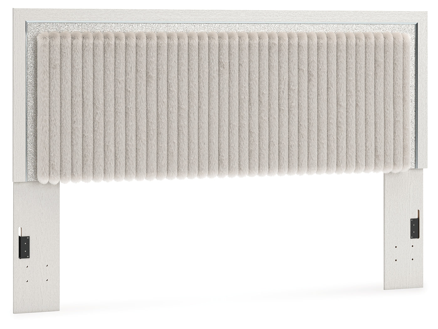 Zuraleus White King Upholstered Panel Heaboard - PCB3381-58