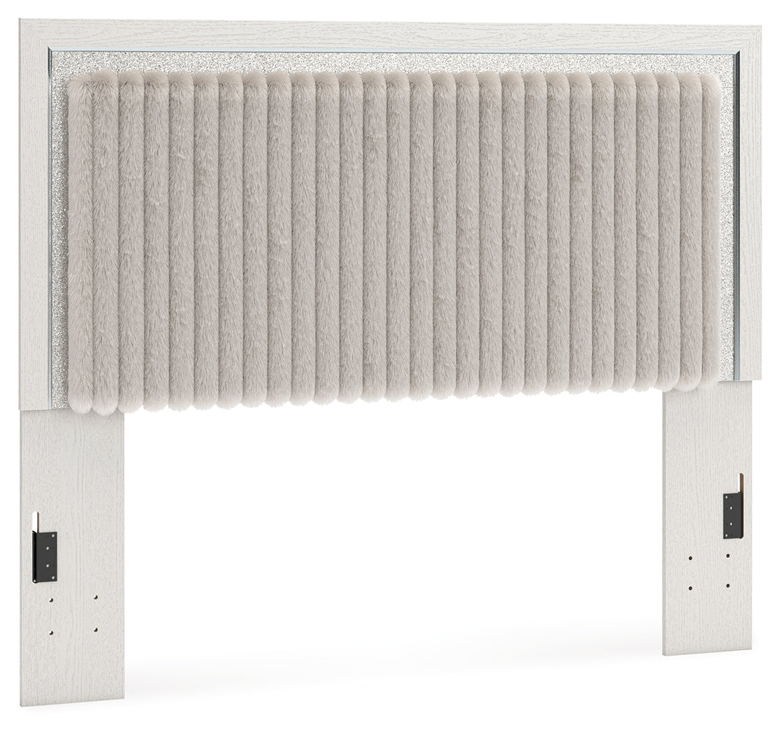 Zuraleus White Queen Upholstered Panel Headboard - PCB3381-57