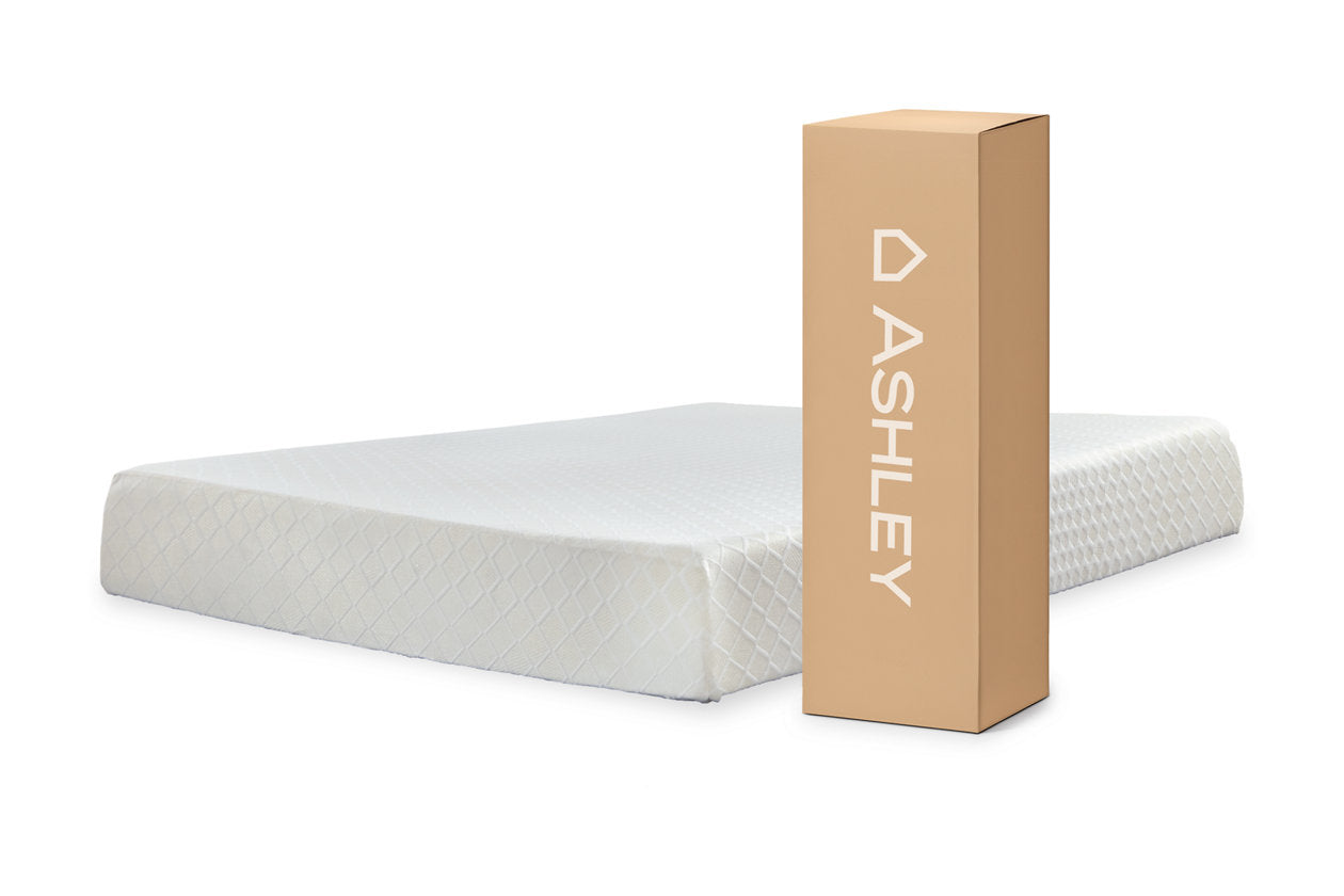 10 Inch Chime Memory Foam White King Mattress in a Box - M69941 - Bien Home Furniture &amp; Electronics