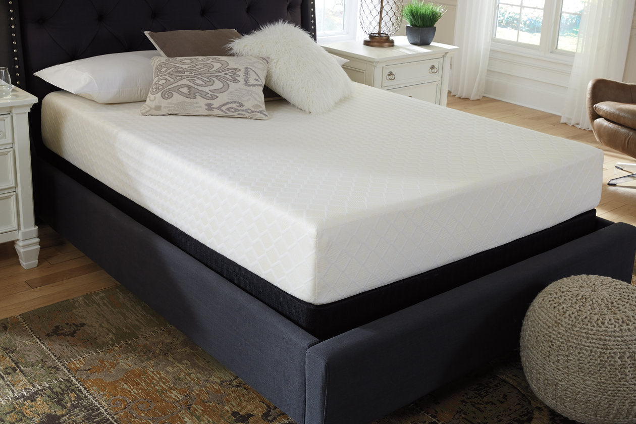 10 Inch Chime Memory Foam White Queen Mattress in a Box - M69931 - Bien Home Furniture &amp; Electronics