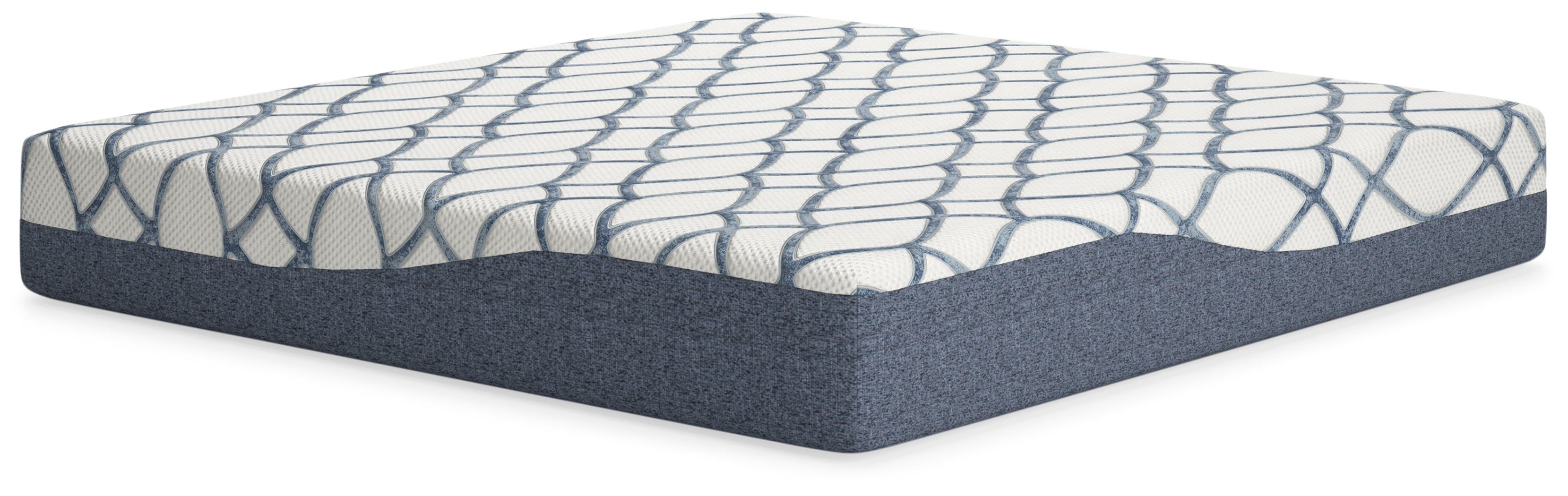 12 Inch Chime Elite 2.0 White/Blue King Mattress - M42641 - Bien Home Furniture &amp; Electronics