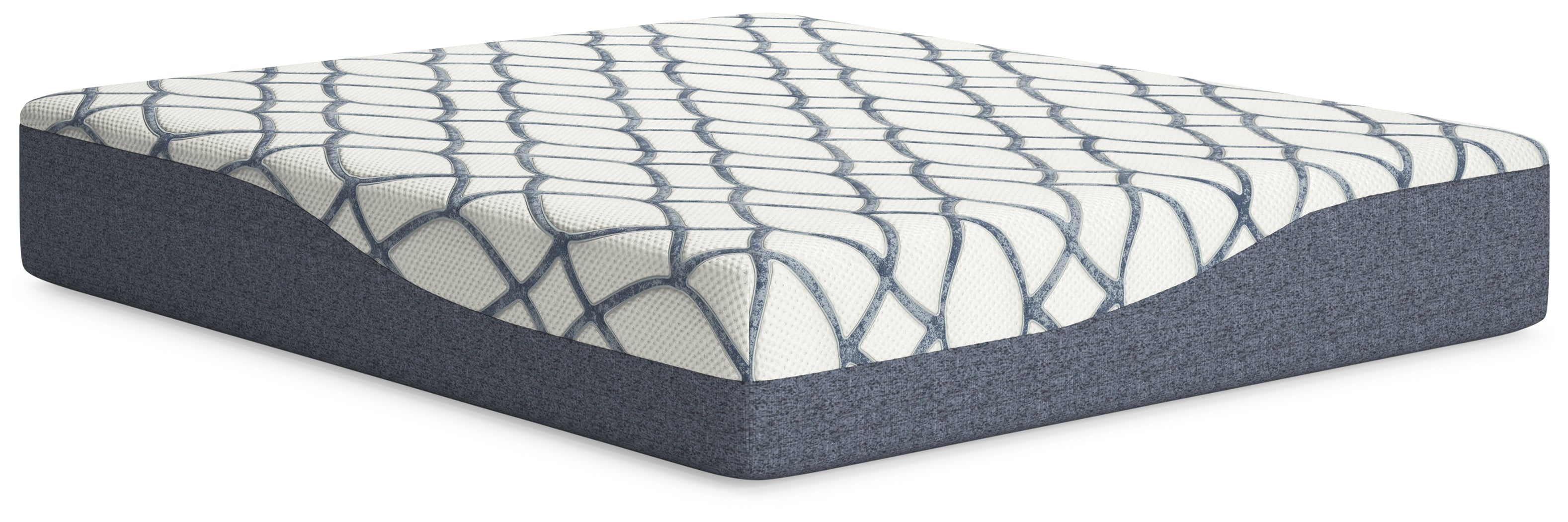 14 Inch Chime Elite 2.0 White/Blue California King Mattress - M42751 - Bien Home Furniture & Electronics