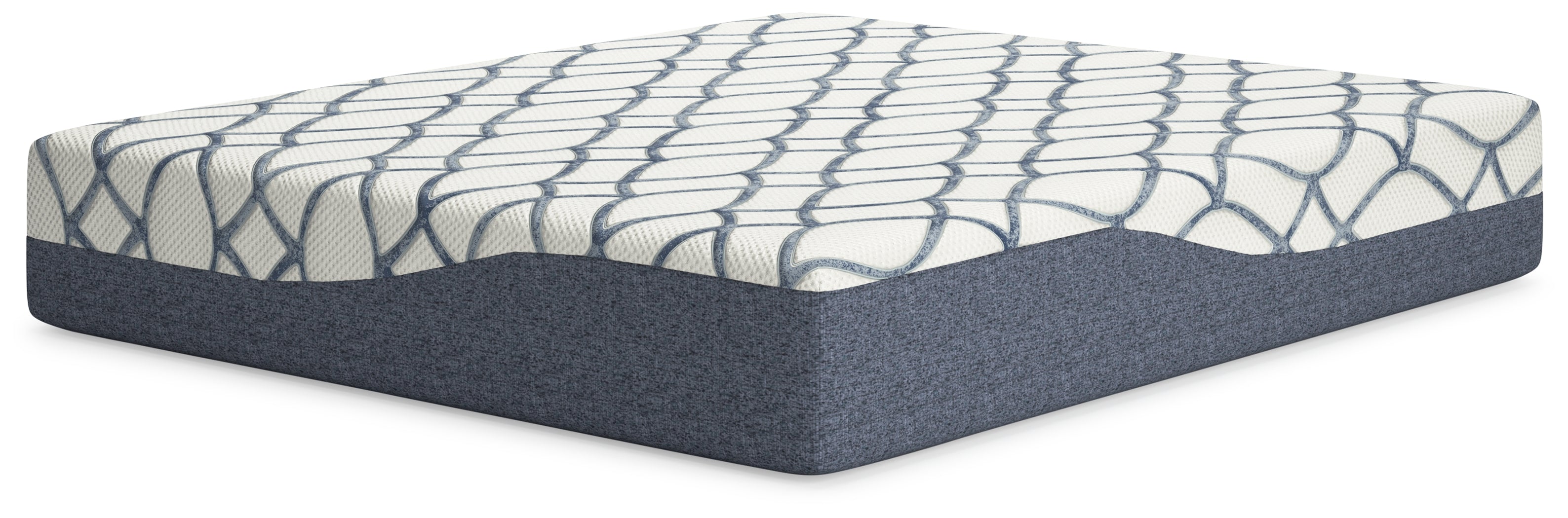 14 Inch Chime Elite 2.0 White/Blue California King Mattress - M42751 - Bien Home Furniture & Electronics