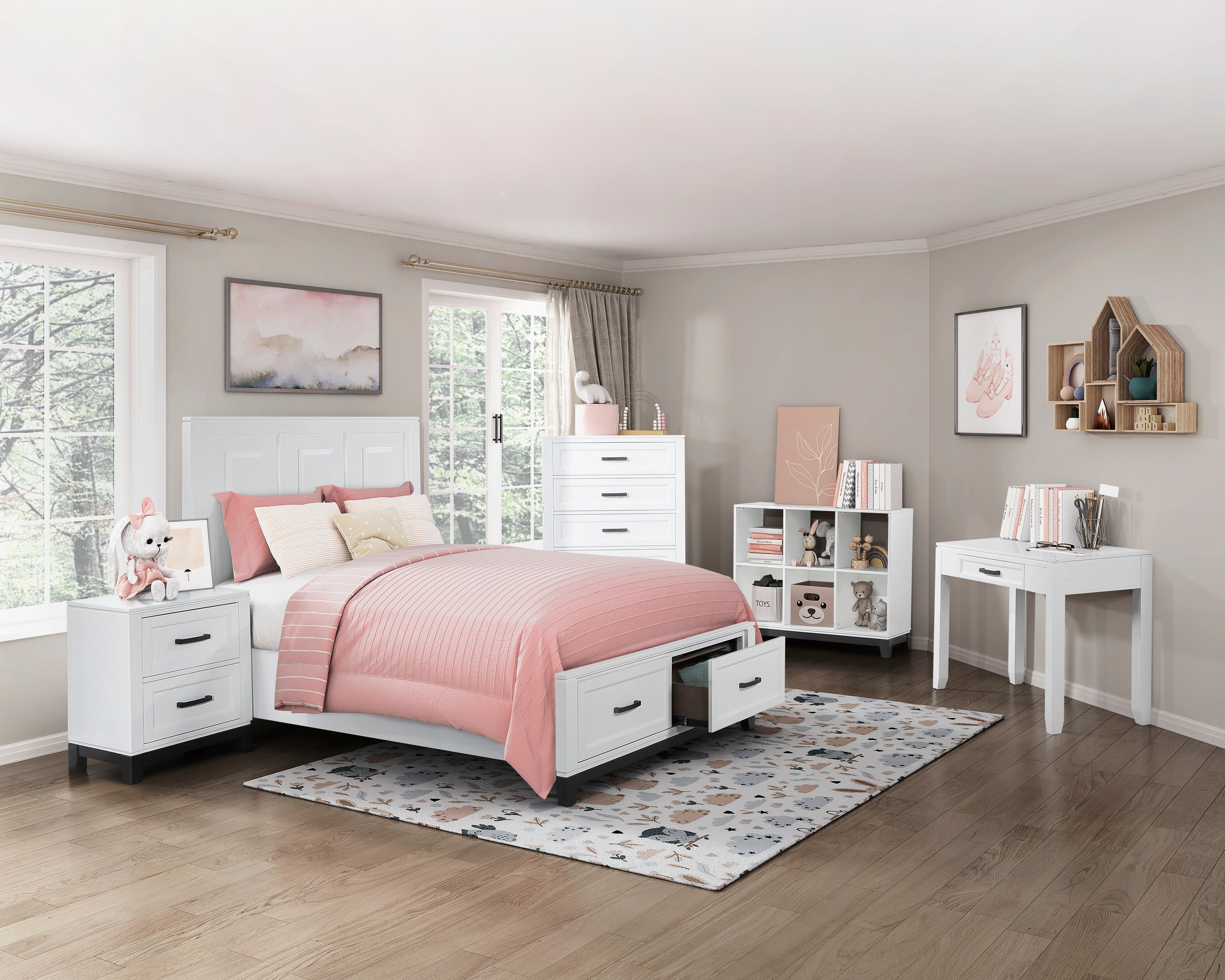 1450WHF-1* (3) Full Platform Bed with Footboard Storage - 1450WHF-1* - Bien Home Furniture & Electronics