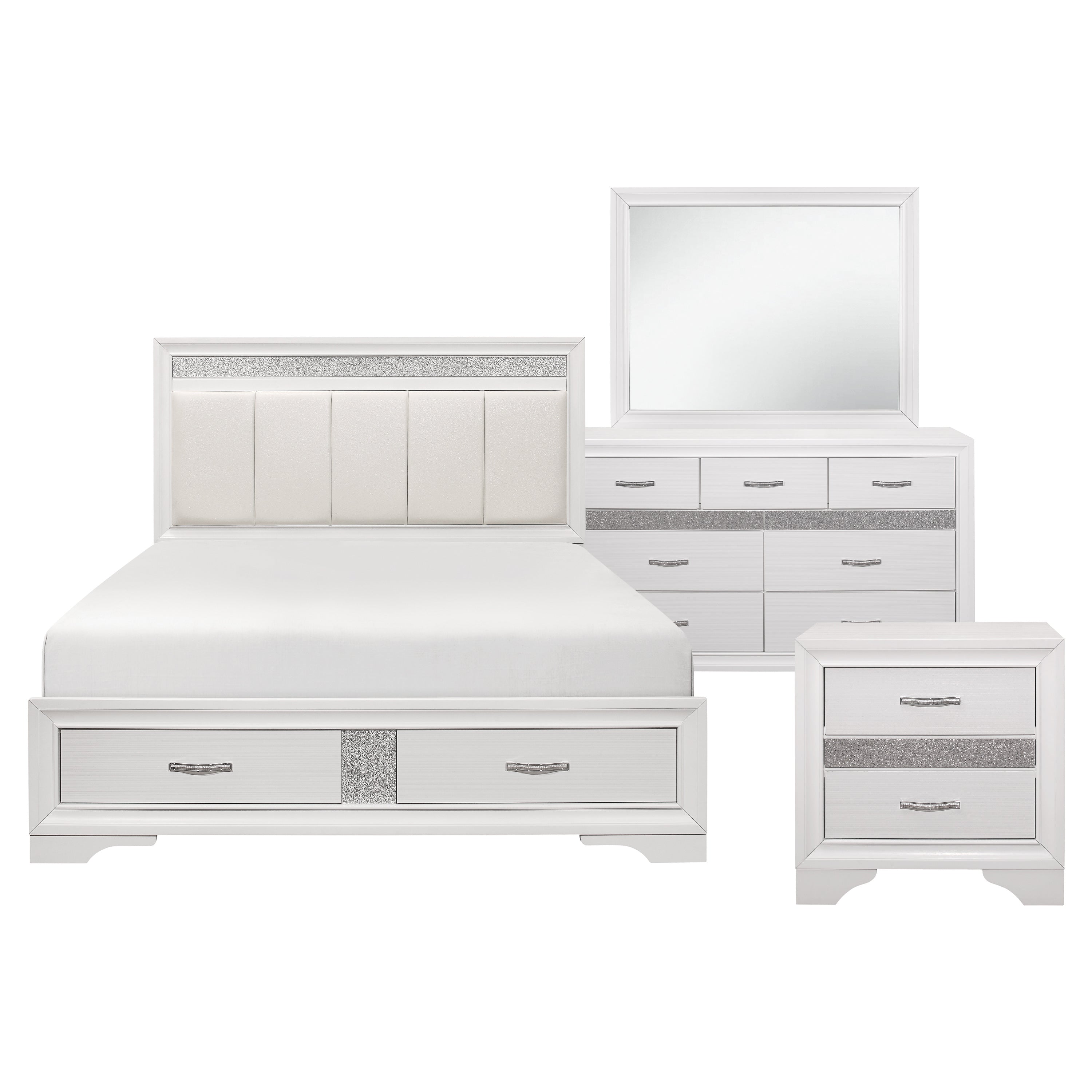 1505W-1*4 4pc Set (QB+NS+DR+MR) - 1505W-1*4 - Bien Home Furniture & Electronics