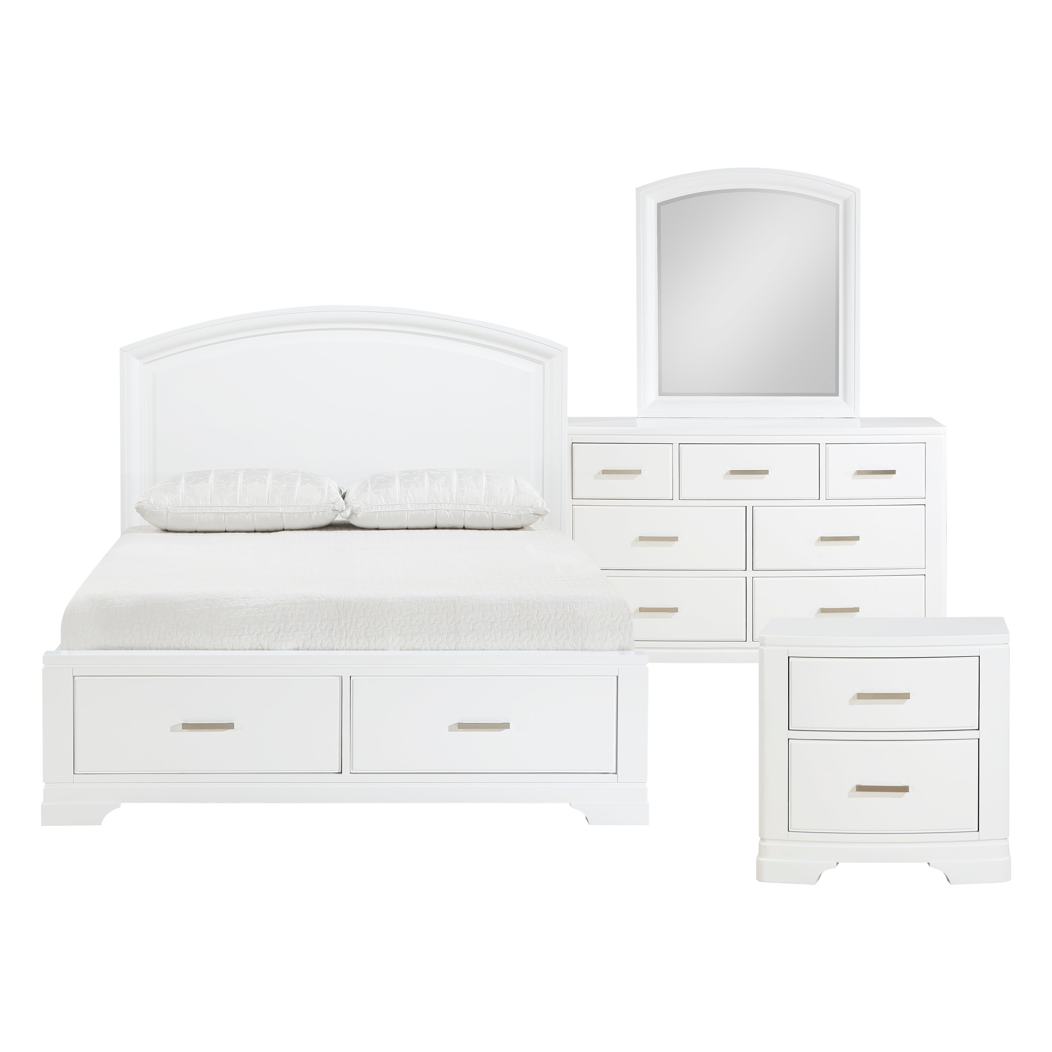 1520WH-1*4 4pc Set (QB+NS+DR+MR) - 1520WH-1*4 - Bien Home Furniture & Electronics