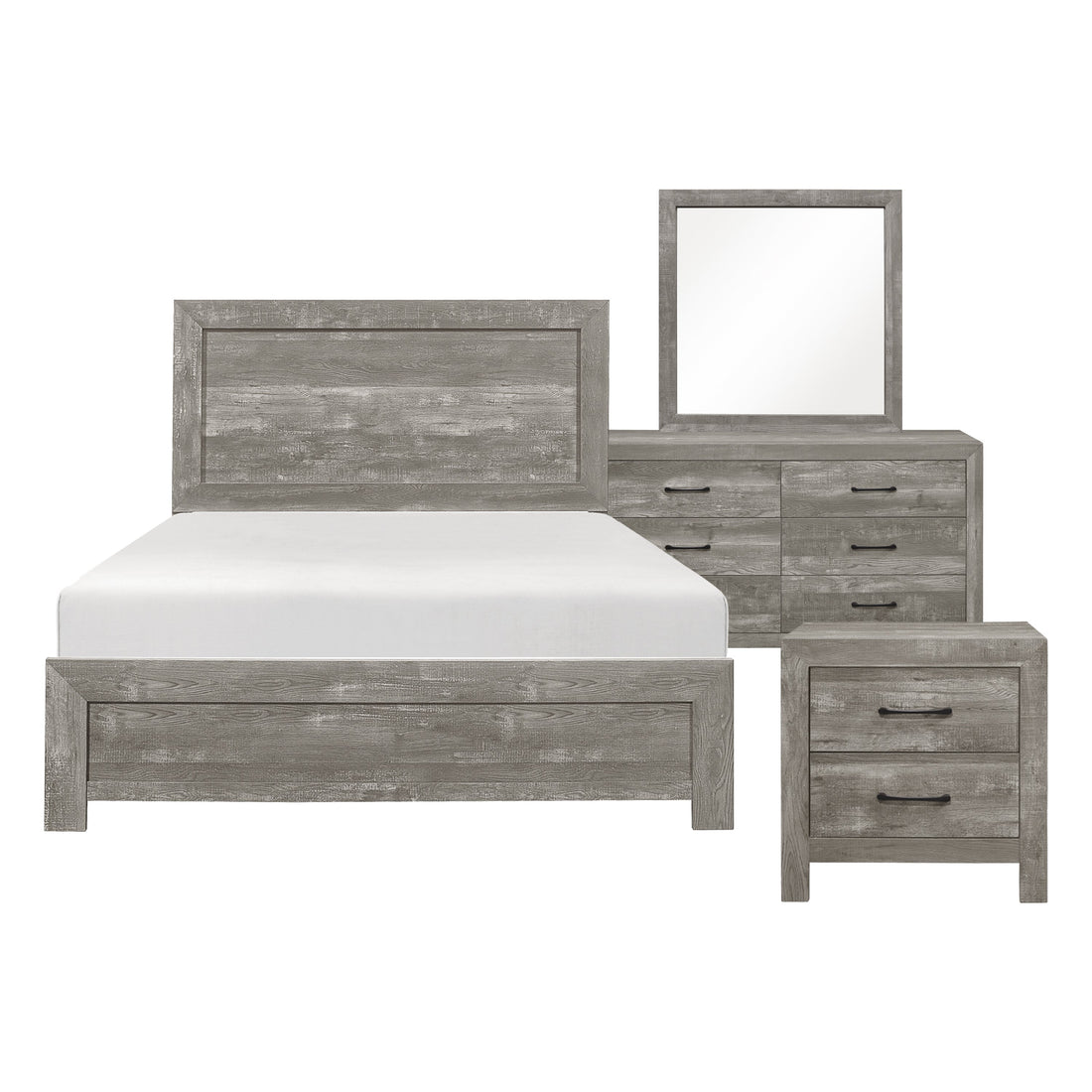 1534GY-1*4 4pc Set (QB+NS+DR+MR) - 1534GY-1*4 - Bien Home Furniture & Electronics
