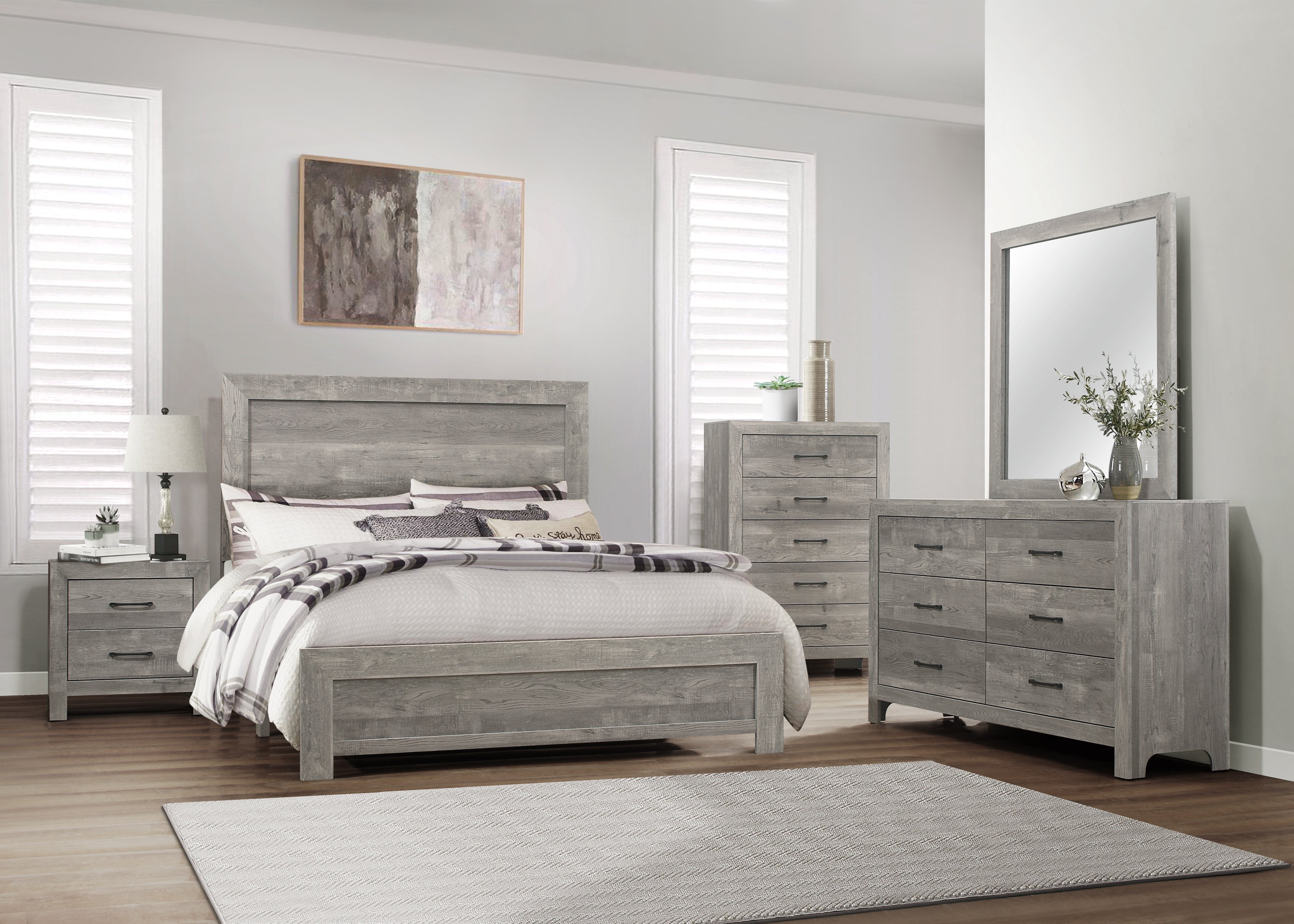 1534GYK-1EK Eastern King Bed in a Box - 1534GYK-1EK - Bien Home Furniture & Electronics