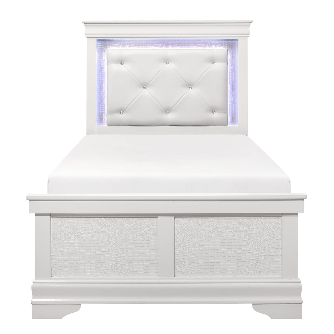 1556WT-1* (2) Twin Bed with LED Lighting - 1556WT-1* - Bien Home Furniture & Electronics