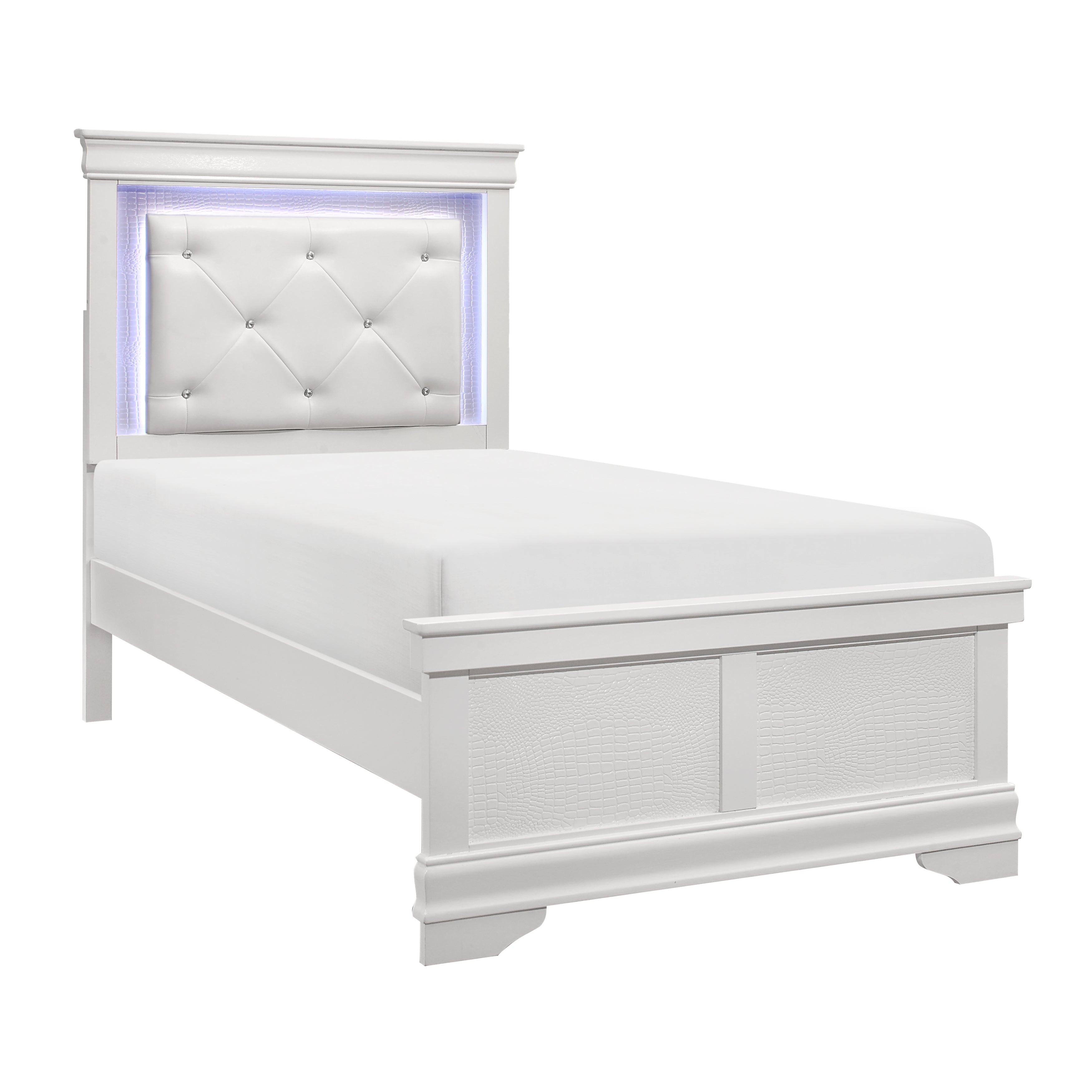 1556WT-1* (2) Twin Bed with LED Lighting - 1556WT-1* - Bien Home Furniture & Electronics