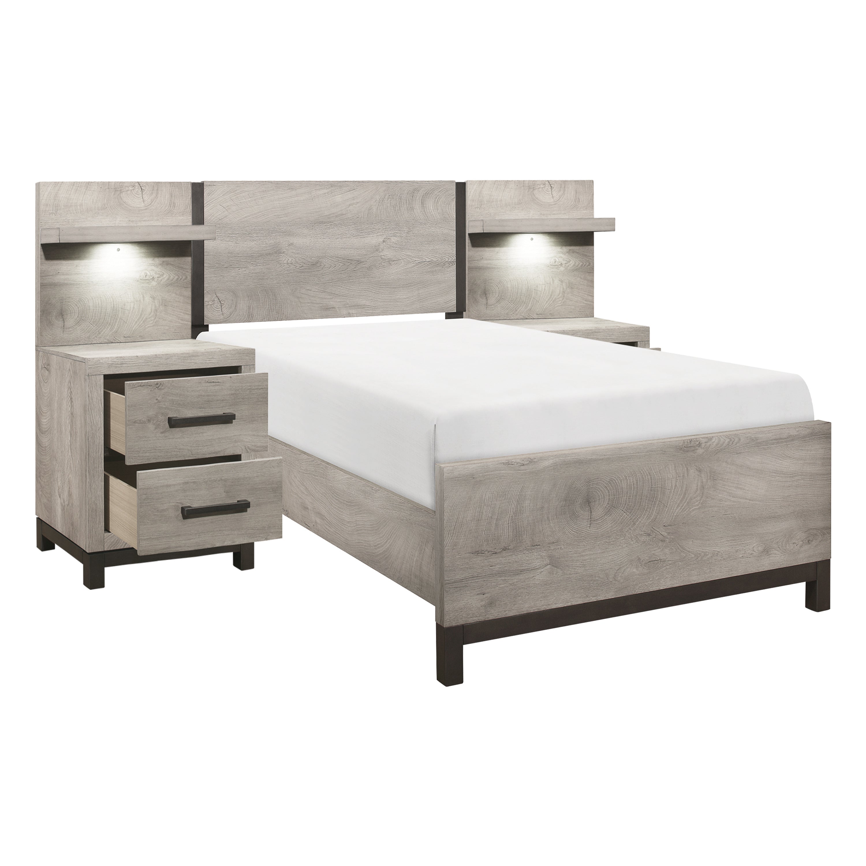 1577T-1*WB 5pc Set Twin Wall Bed (TB+2NS+2NS-P) - 1577T-1*WB - Bien Home Furniture &amp; Electronics